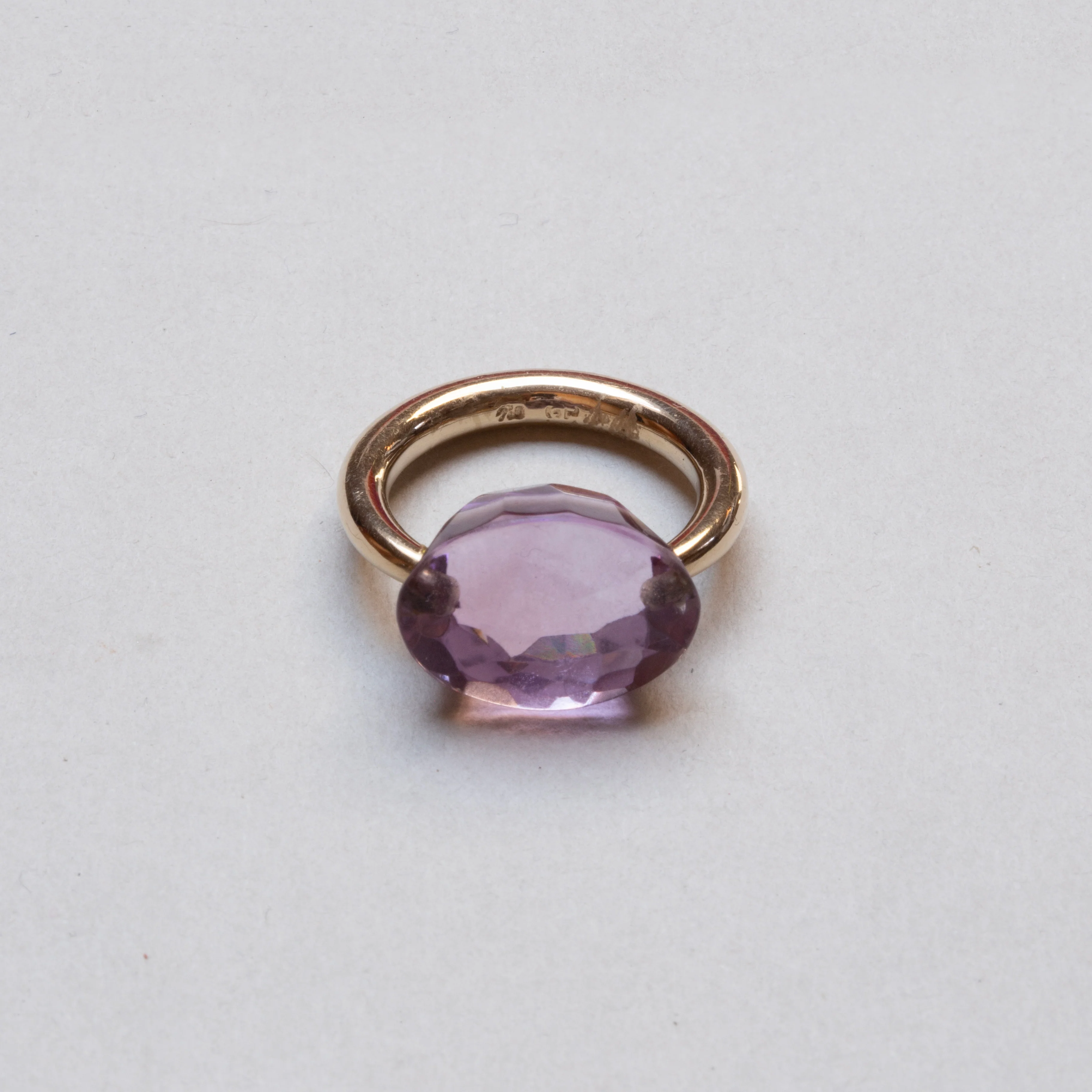 Vintage 18ct Gold Ring with Amethyst - Image 2