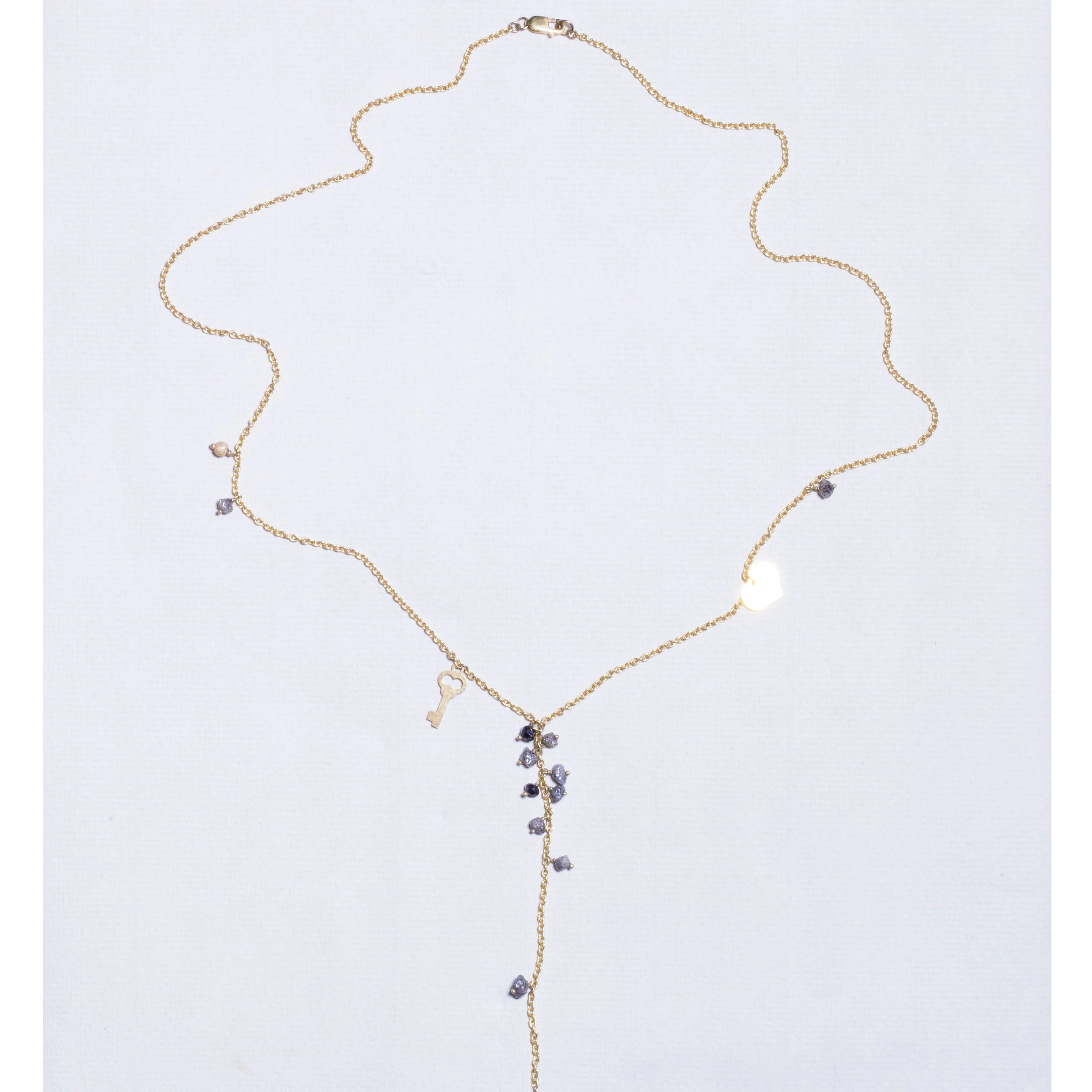 22ct Gold Heart and Key Necklace - Image 2