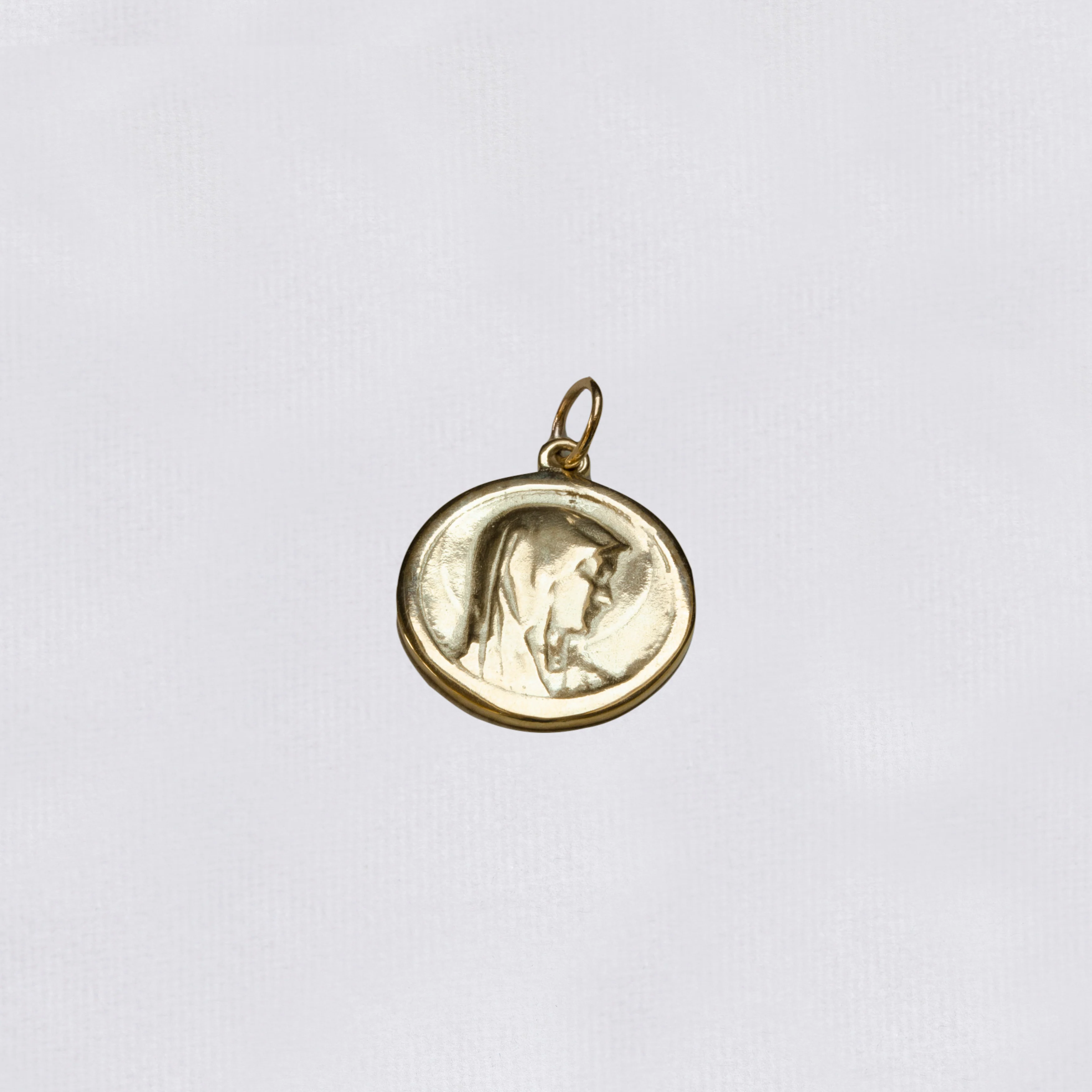 9ct Gold Madonna Pendant Charm - Image 4