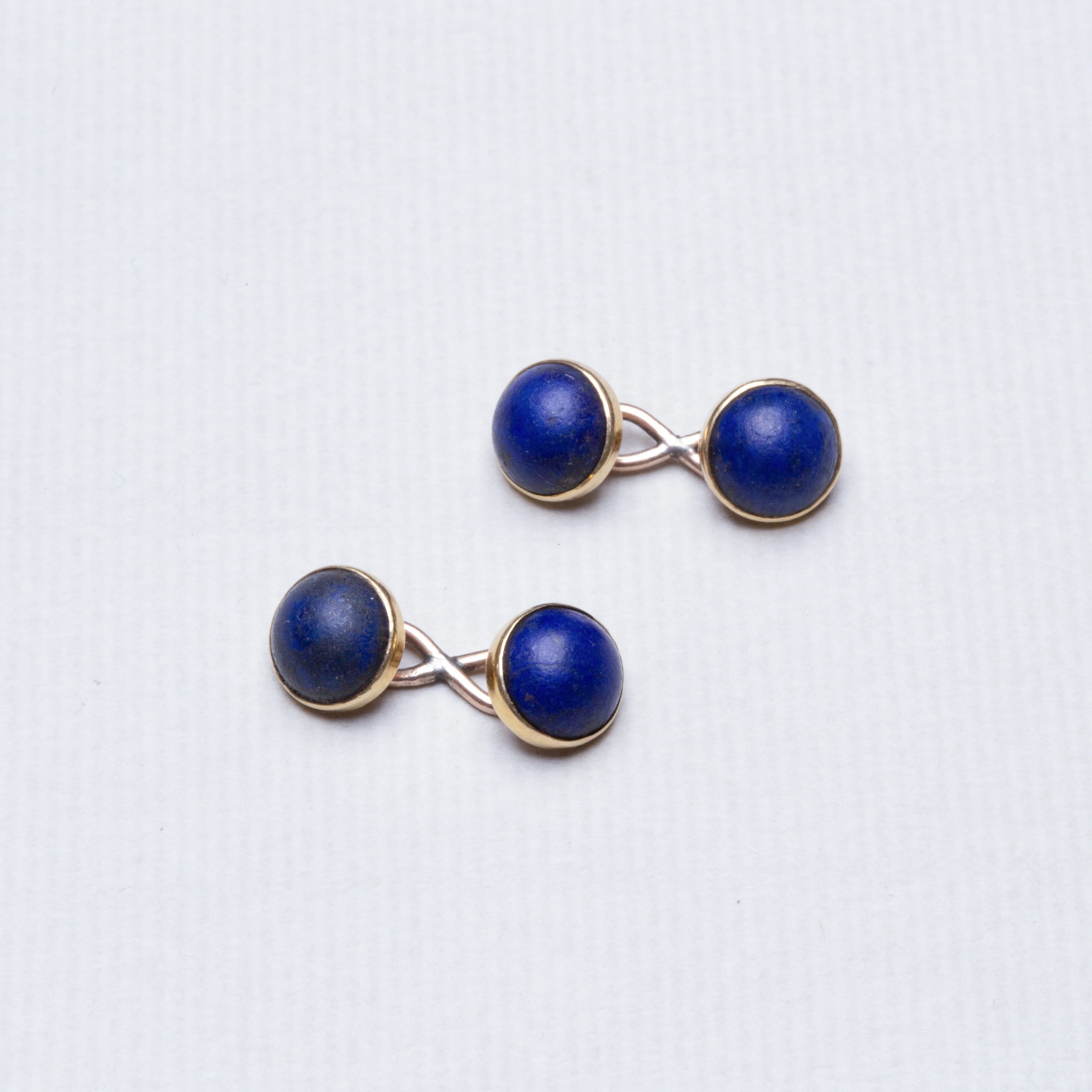 9ct Gold Vintage Lapis Cufflink - Image 3