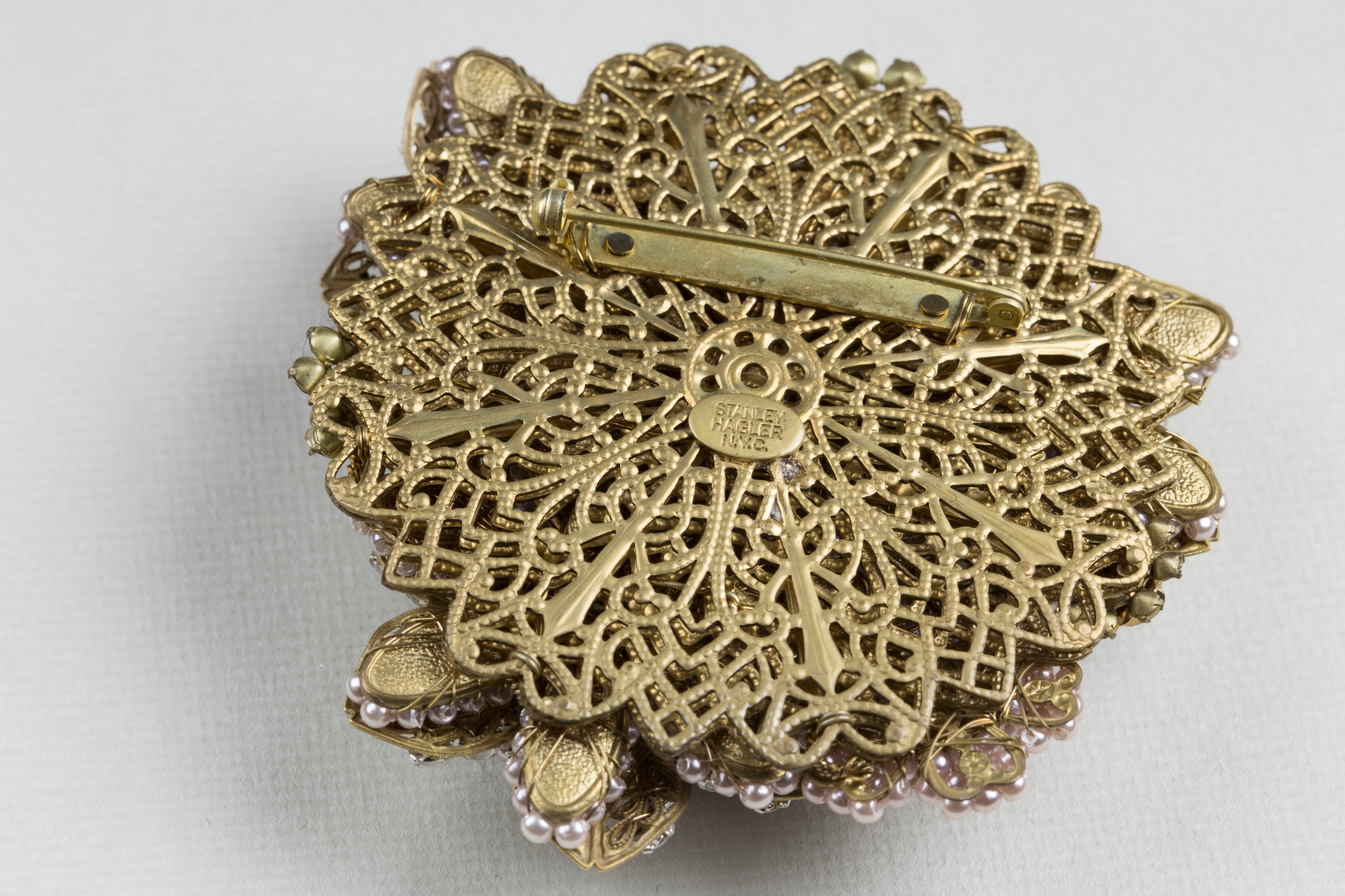 Vintage Faux Pearl Brooch - Image 3
