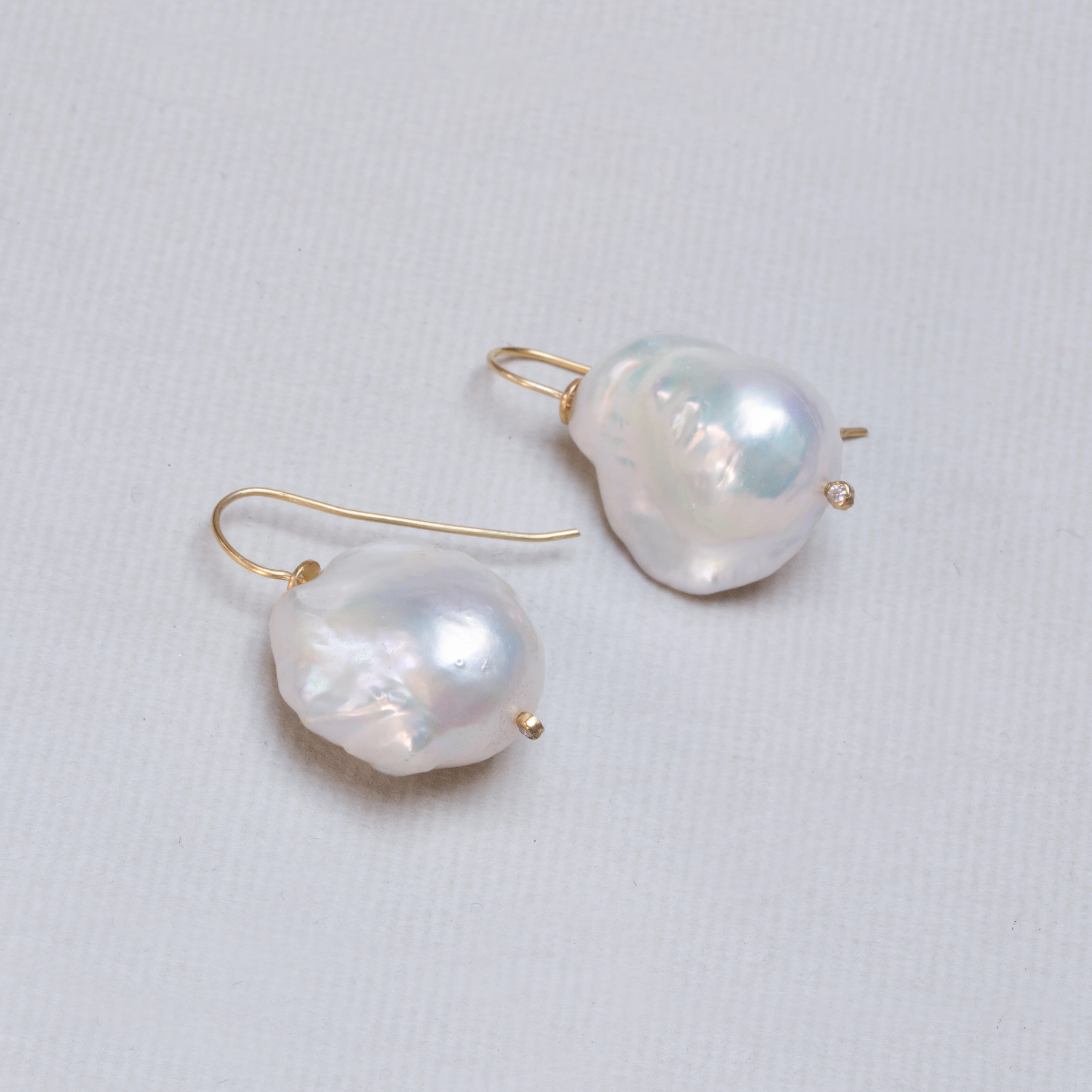 Baroque Pearl Drop Earrings - Image 3