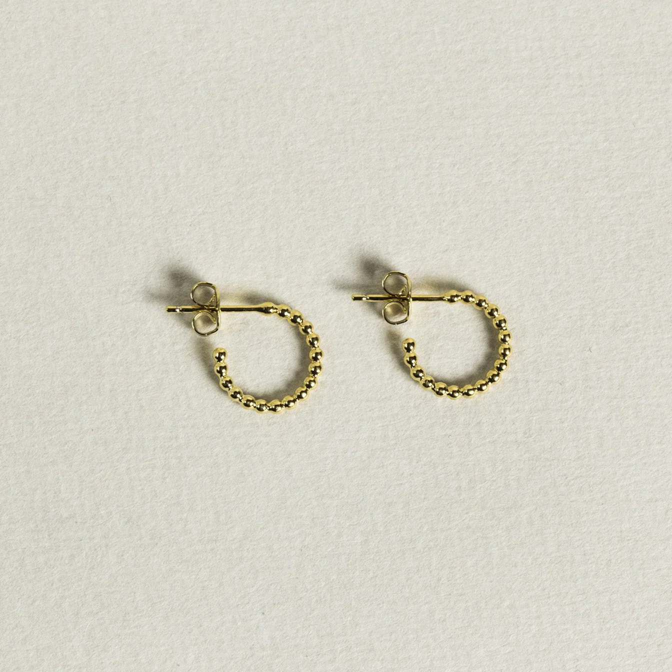Beaded Extra Small Hoops