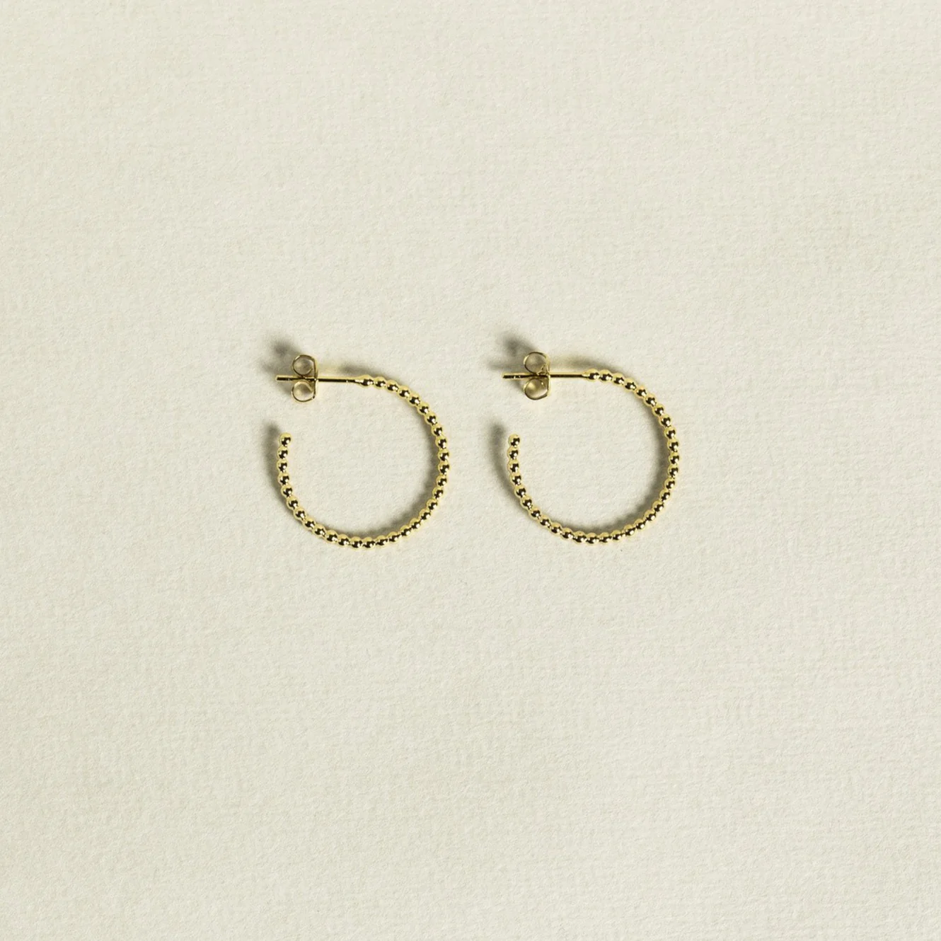 Beaded Medium Hoops
