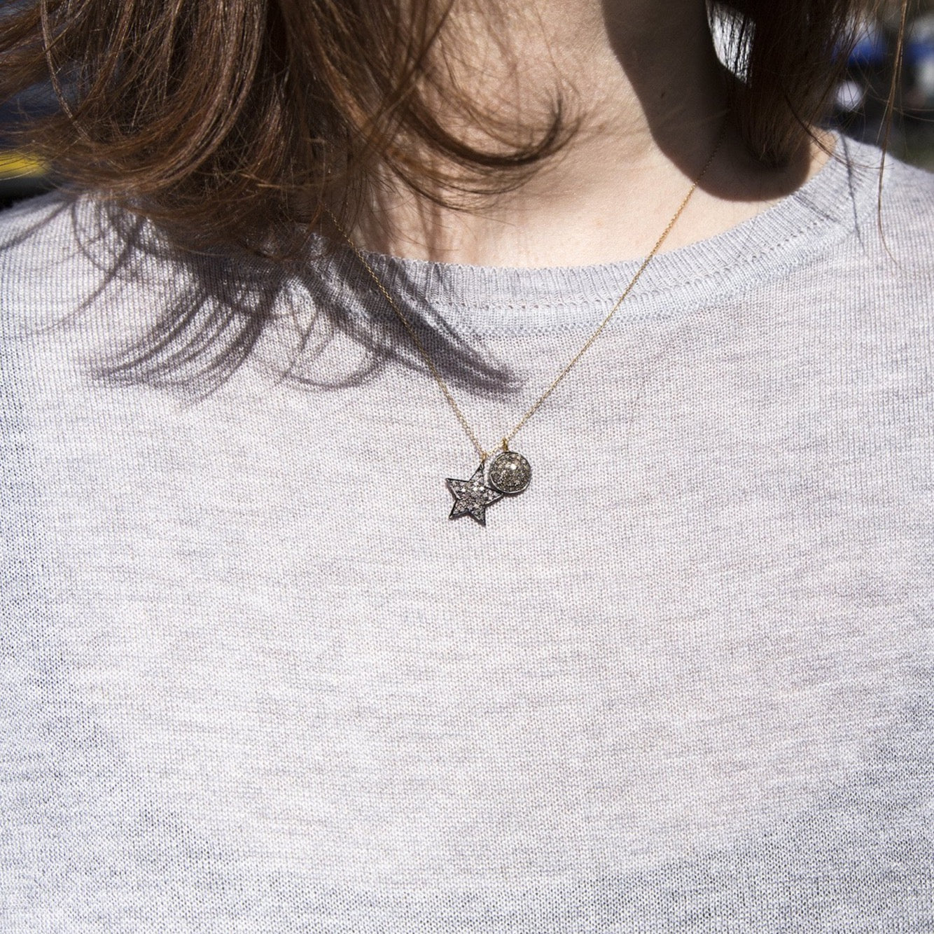 Diamond Disc Necklace - Image 3