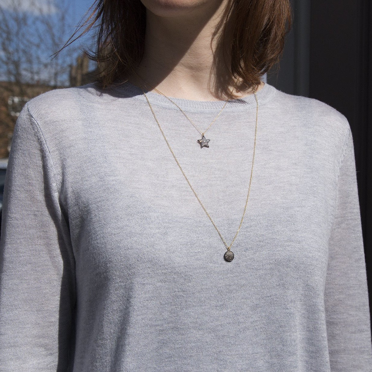 Diamond Disc Necklace - Image 4