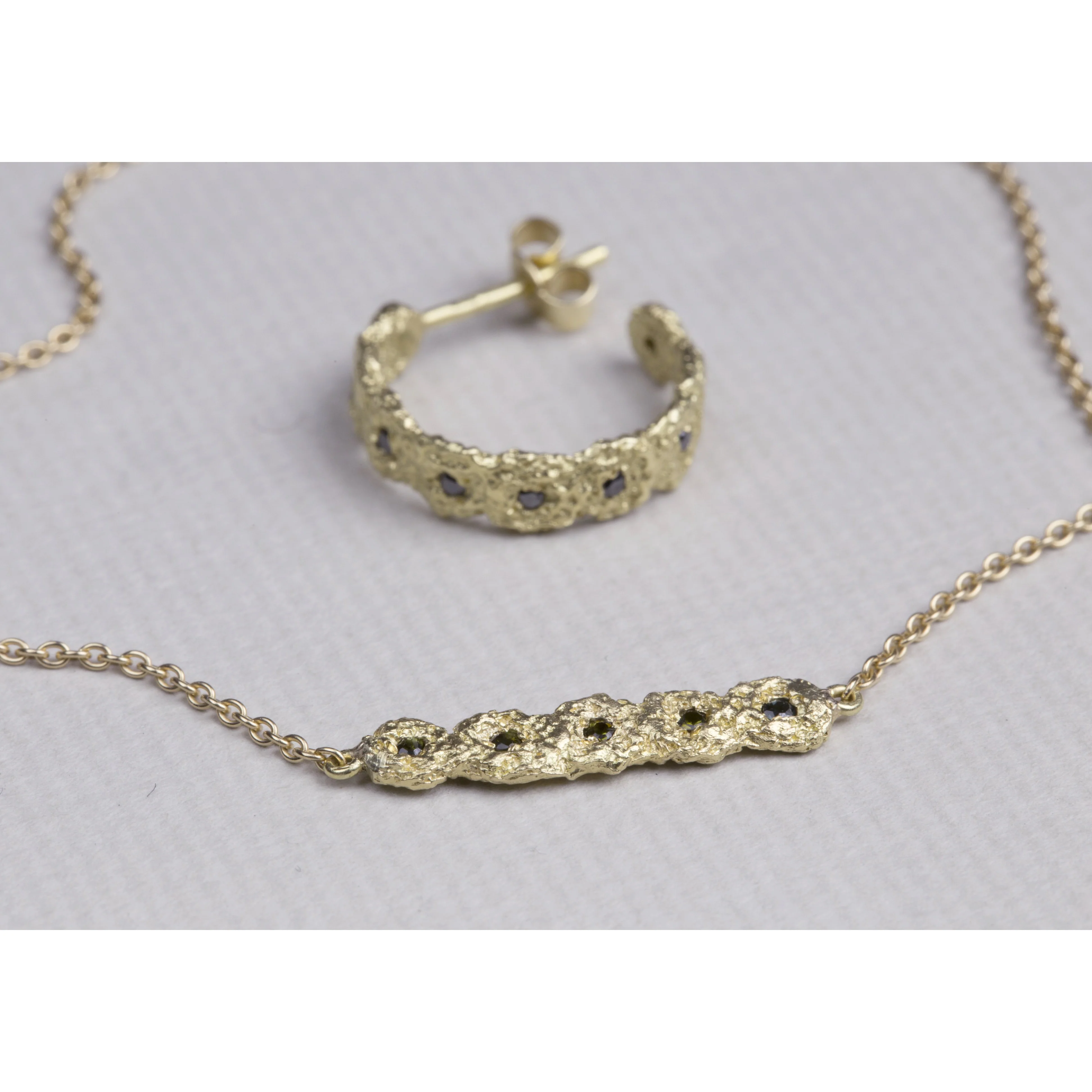 Shisha Line Necklace with Green Tourmaline - Image 4
