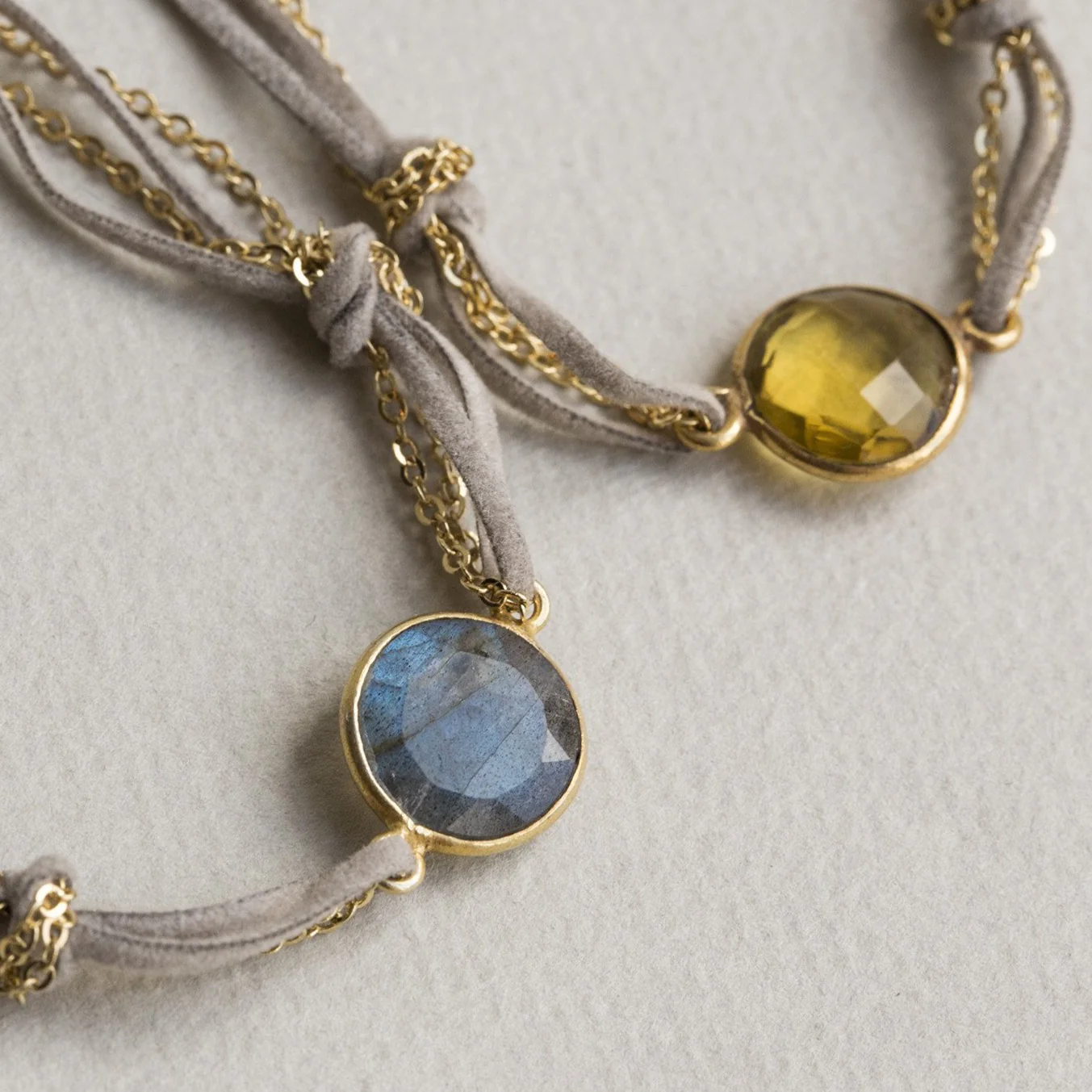 Bohemian Faux Leather and Stone Bracelet - Image 3