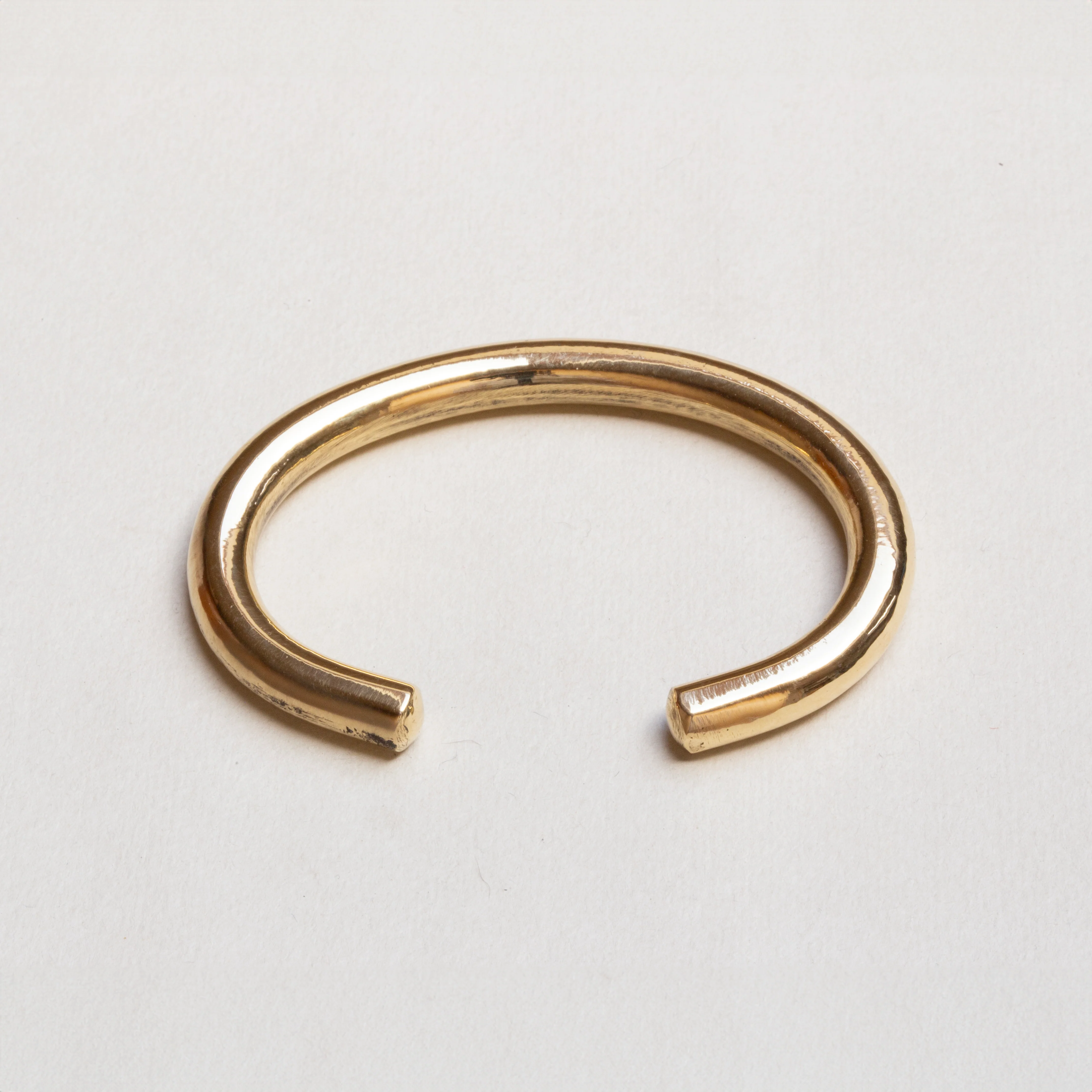 Brass Open Bangle Bracelet - Image 4