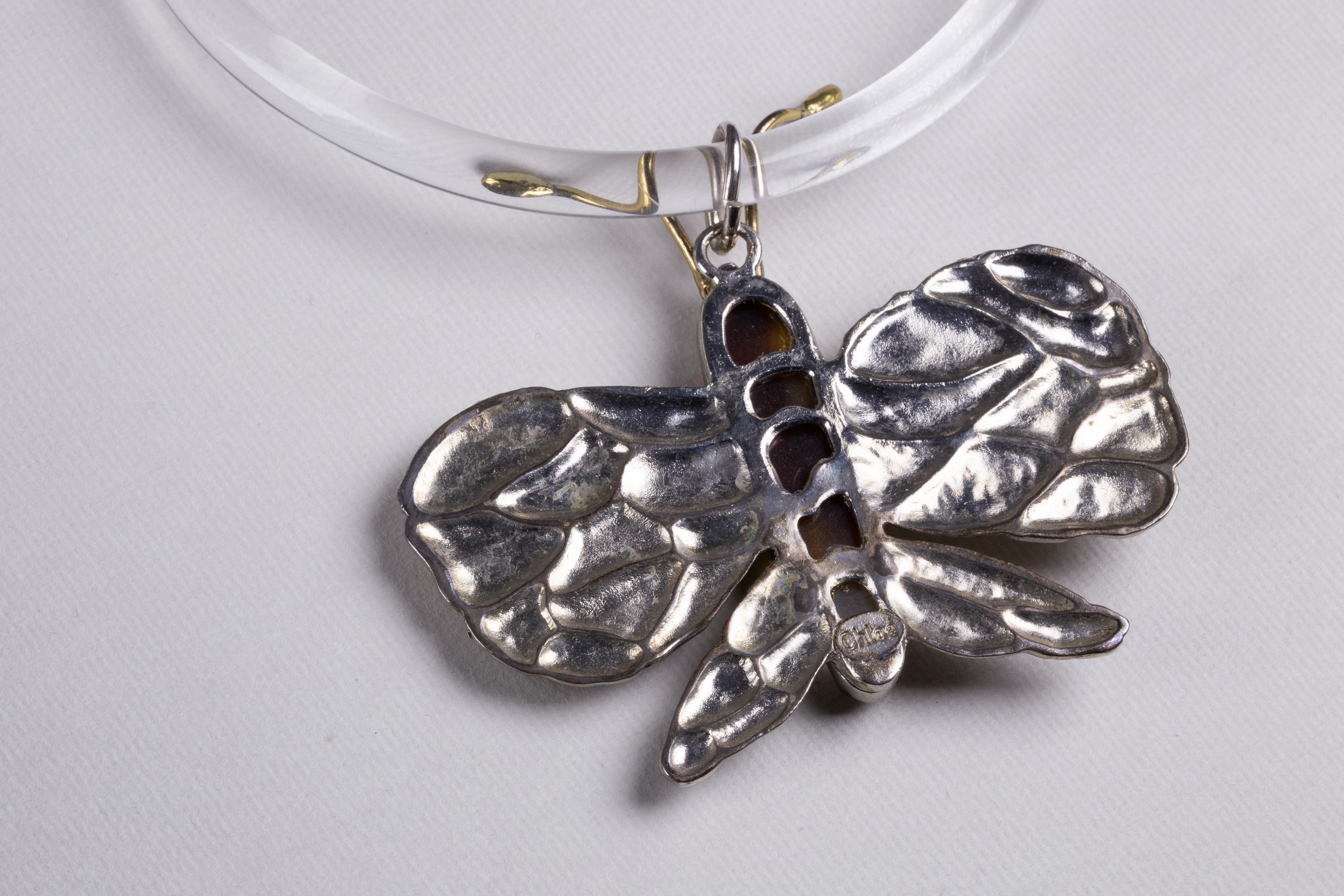 Silver Butterfly Choker Necklace - Image 5