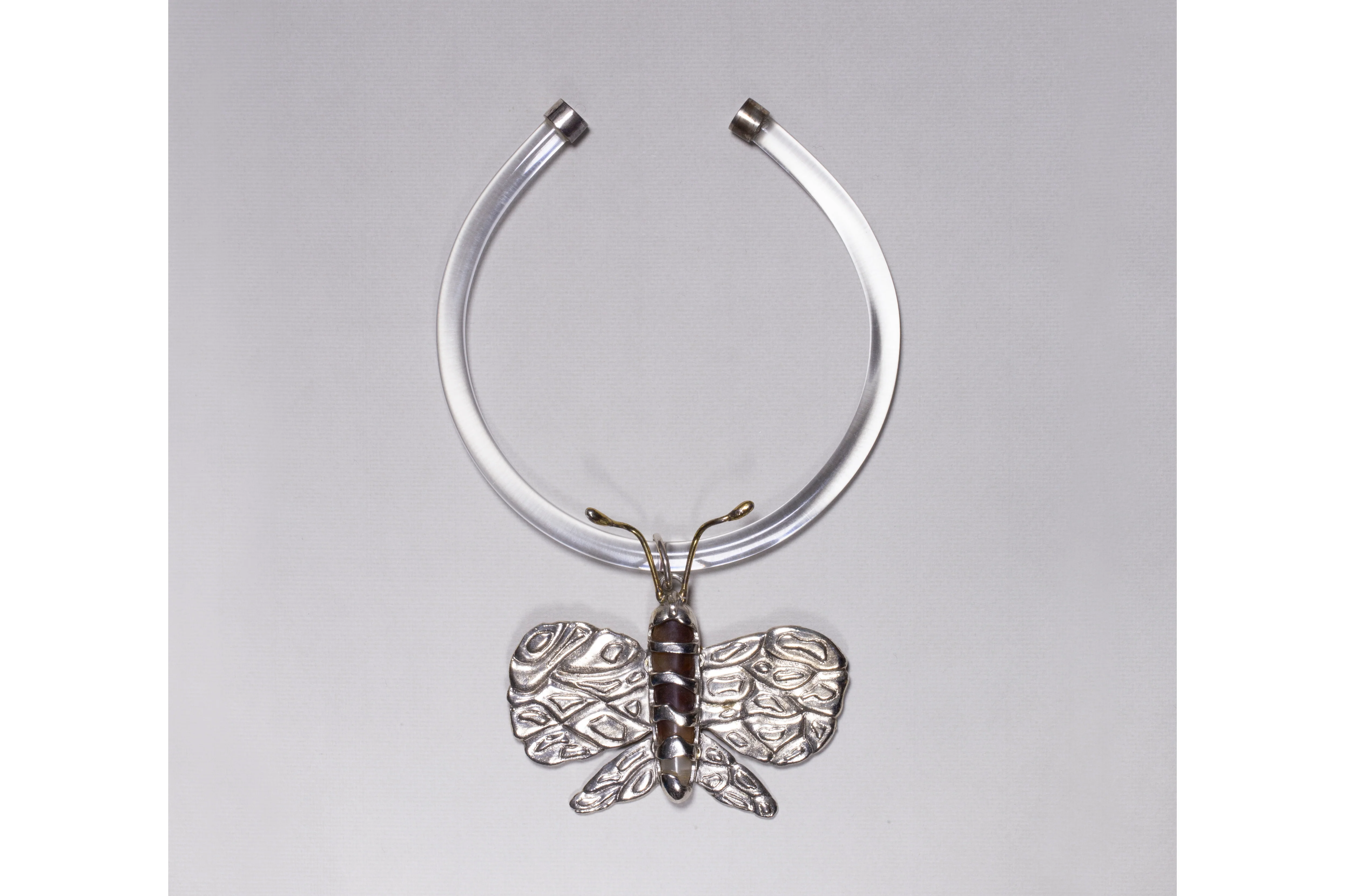 Silver Butterfly Choker Necklace - Image 6
