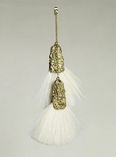 Canvas Fan Double Brush Drop Earrings