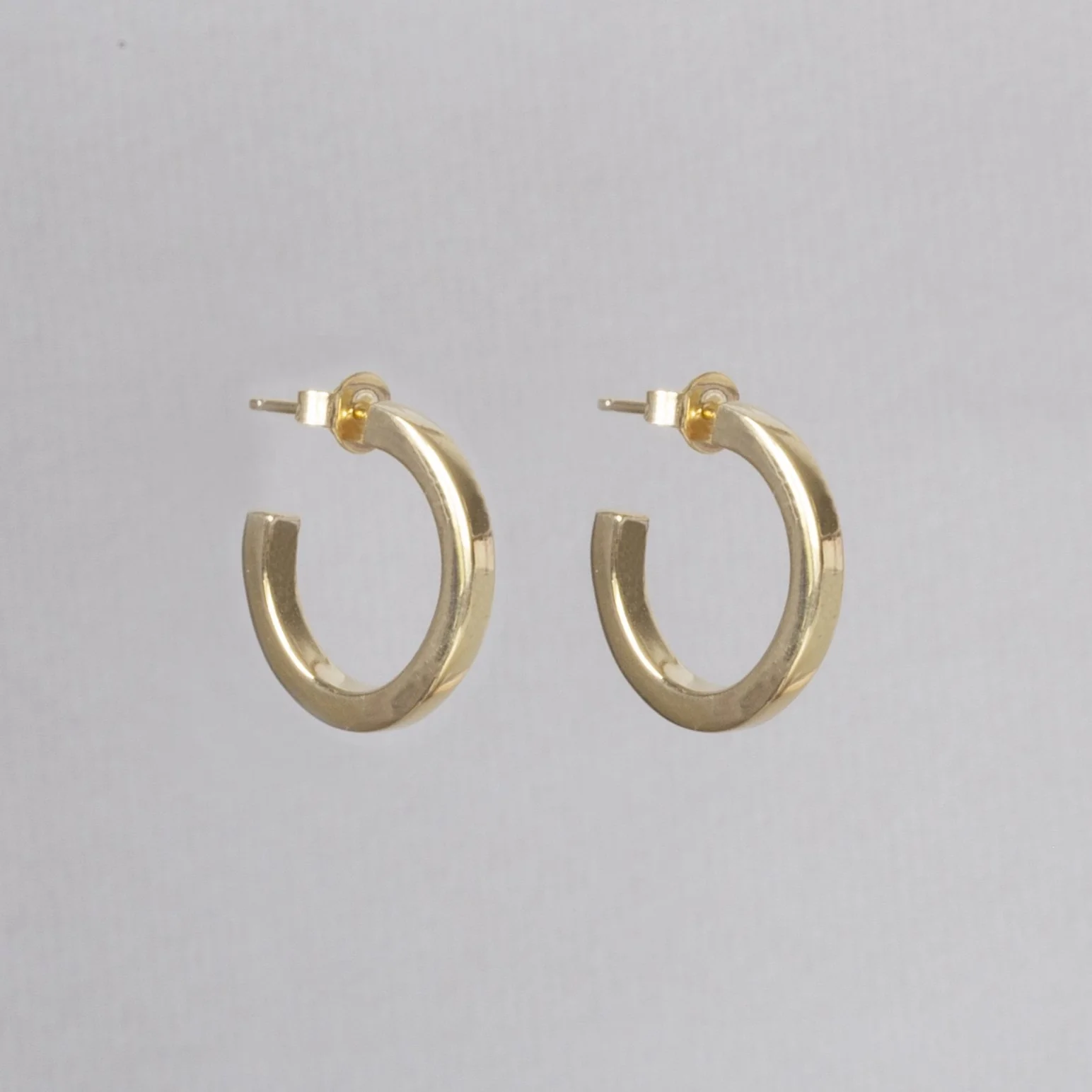 Gold Plated Chunky Hoop Earrings