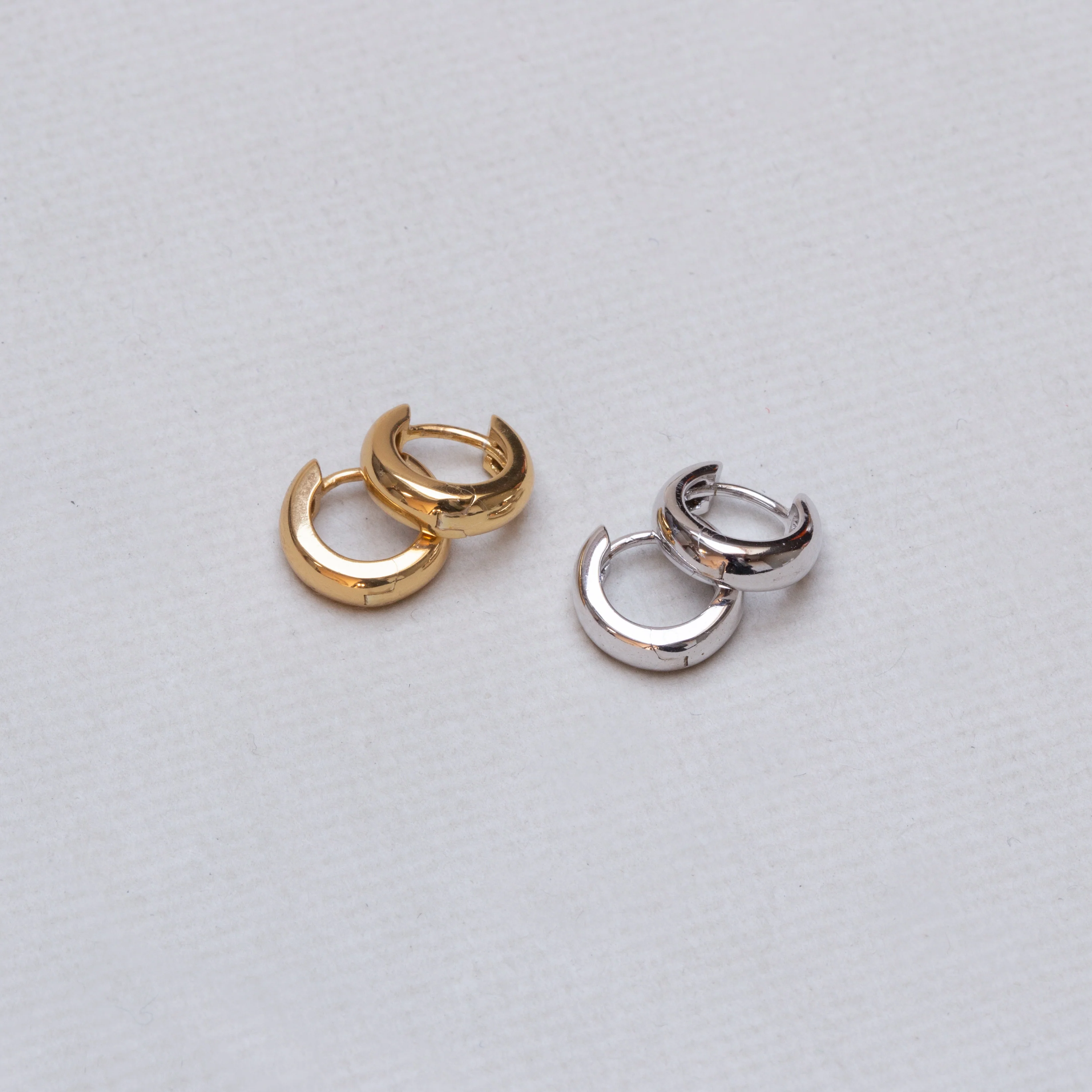 Chunky Huggie Hoop Earrings