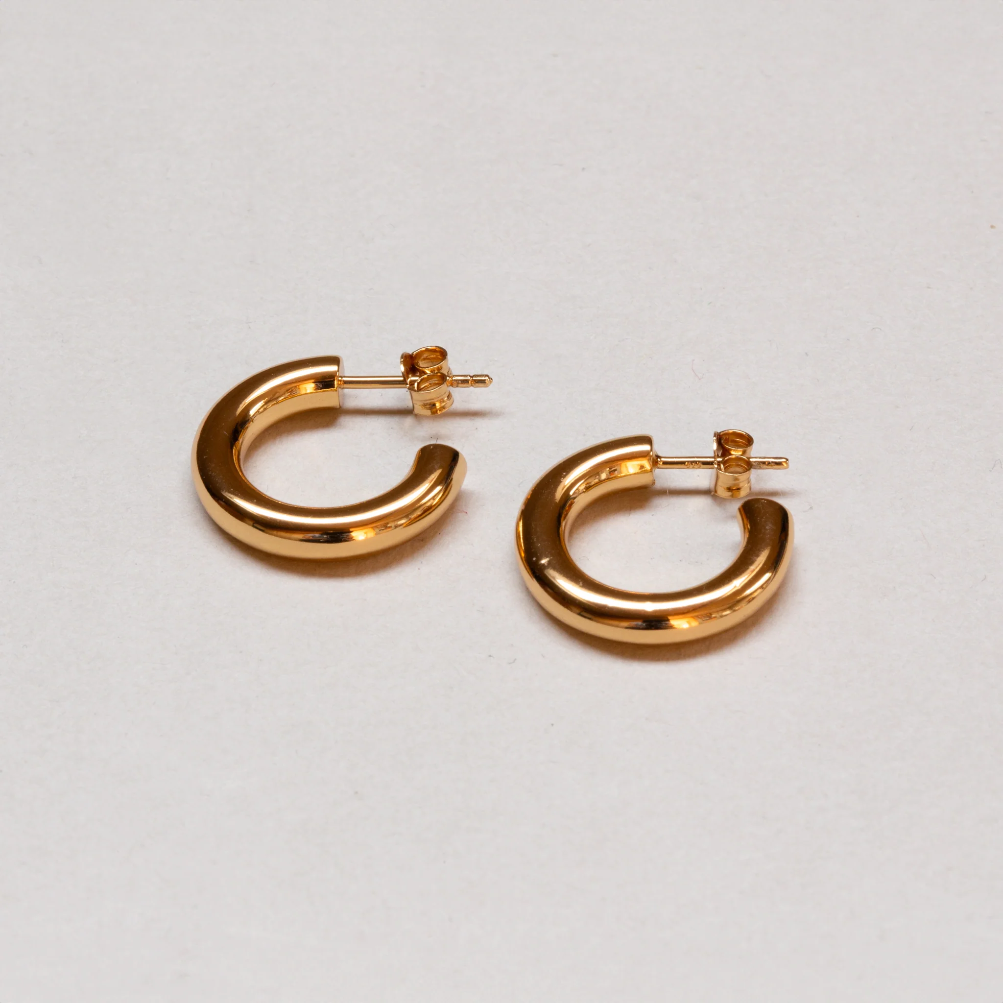 Chunky Hoop Stud Earrings - Image 3