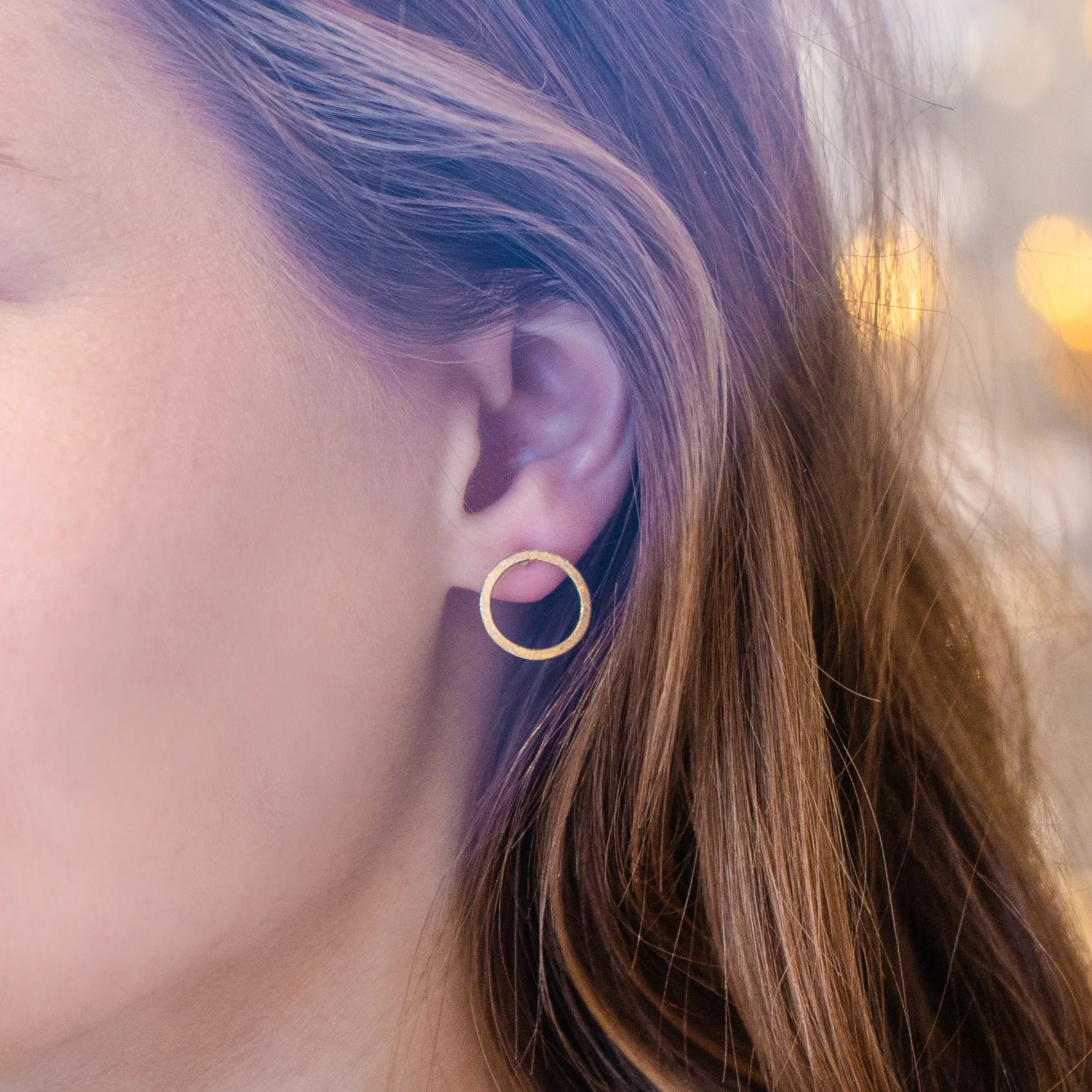 Circle Stud Earrings - Image 3