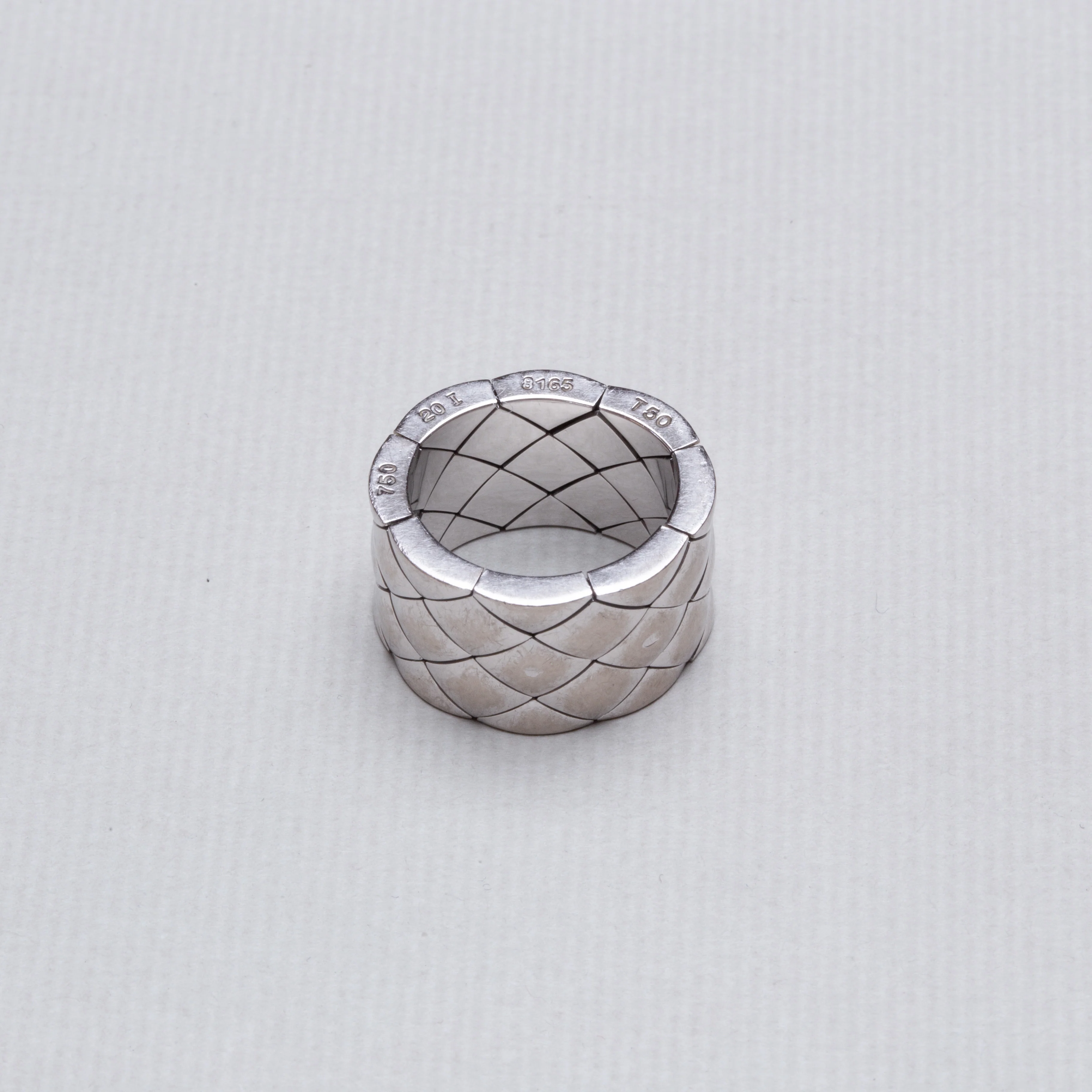 Vintage Chanel White Gold Ring - Image 4