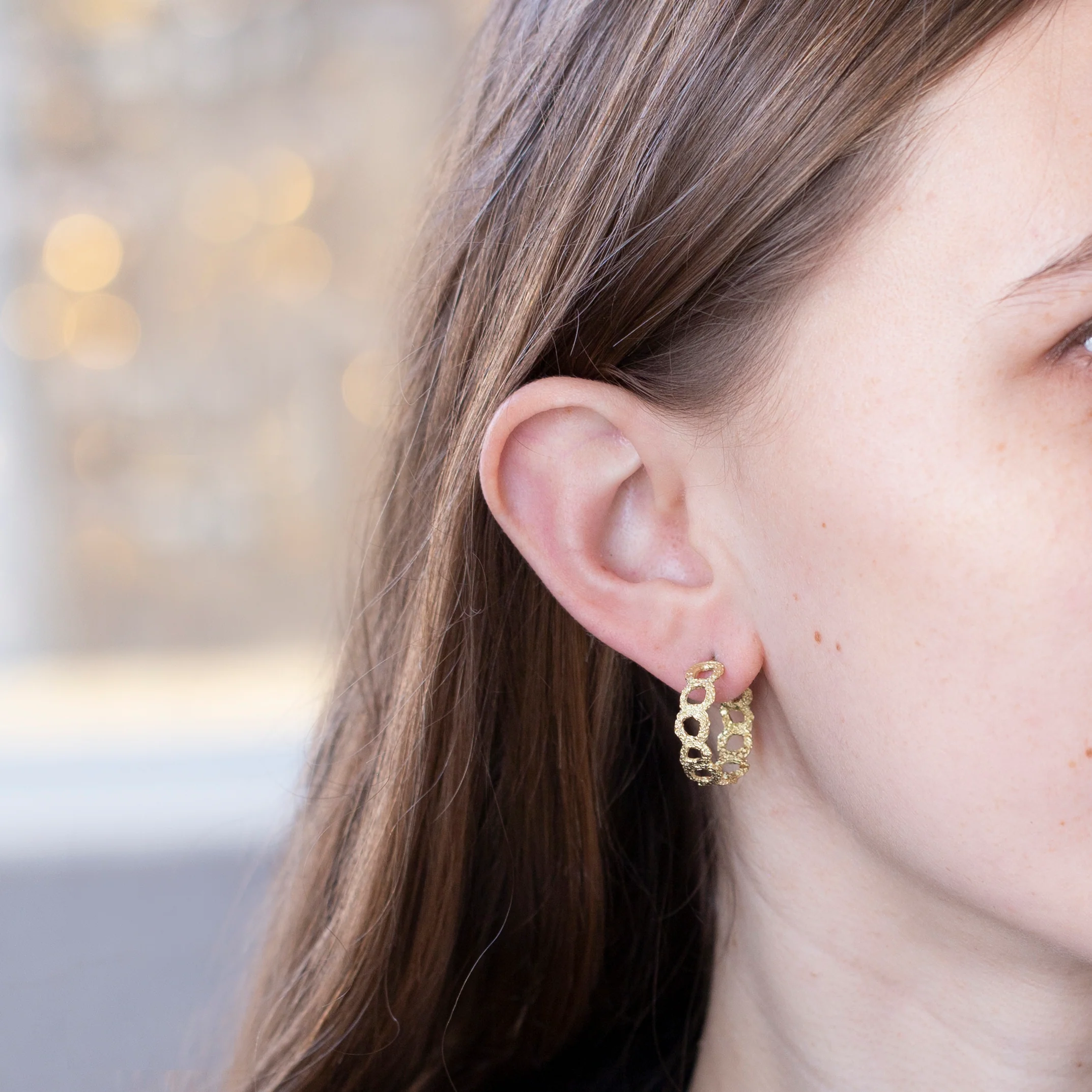 Crown Hoop Earrings - Image 2