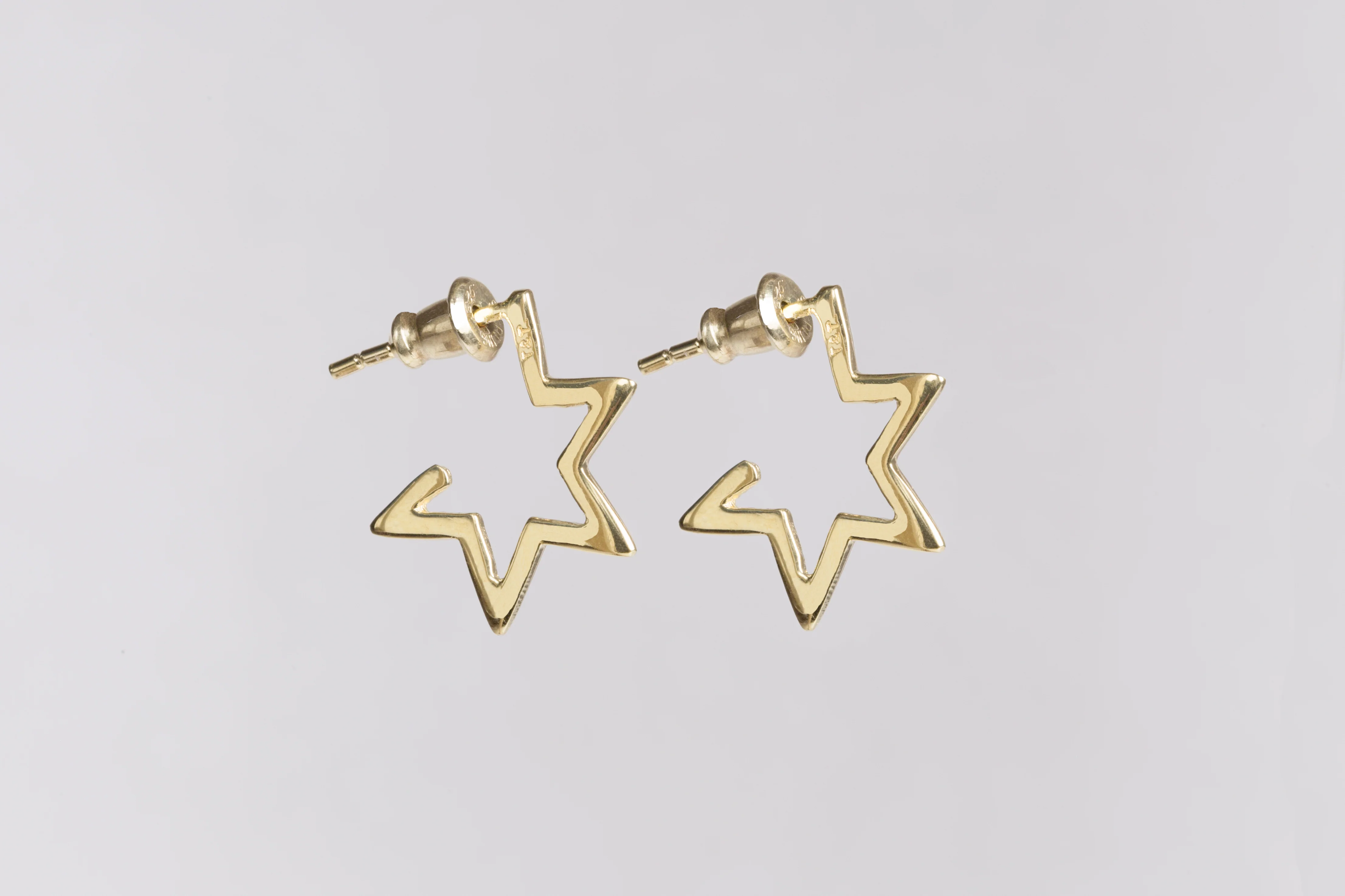 Crystallised Star Hoop Earrings - Image 5