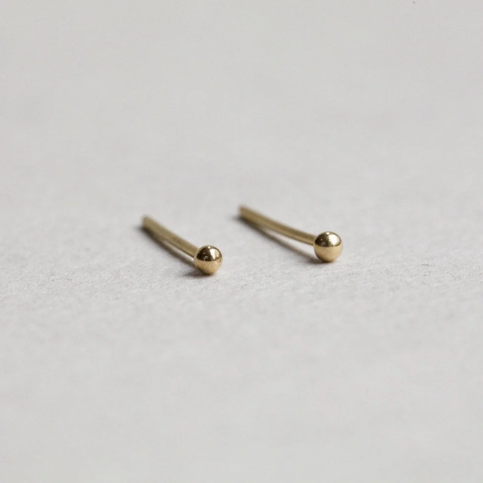 Diamond Blob Stud Earrings - Image 3