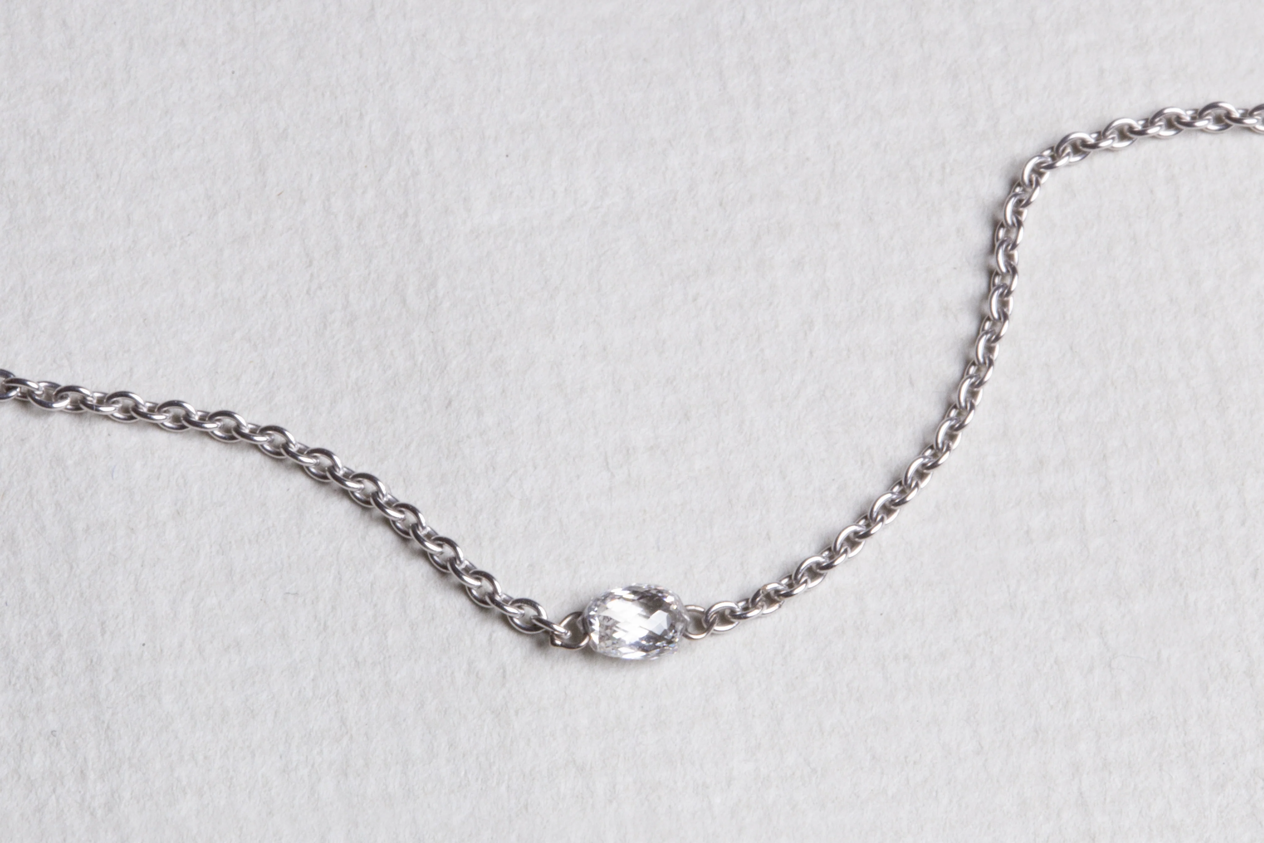 White Gold Diamond Necklace - Image 2