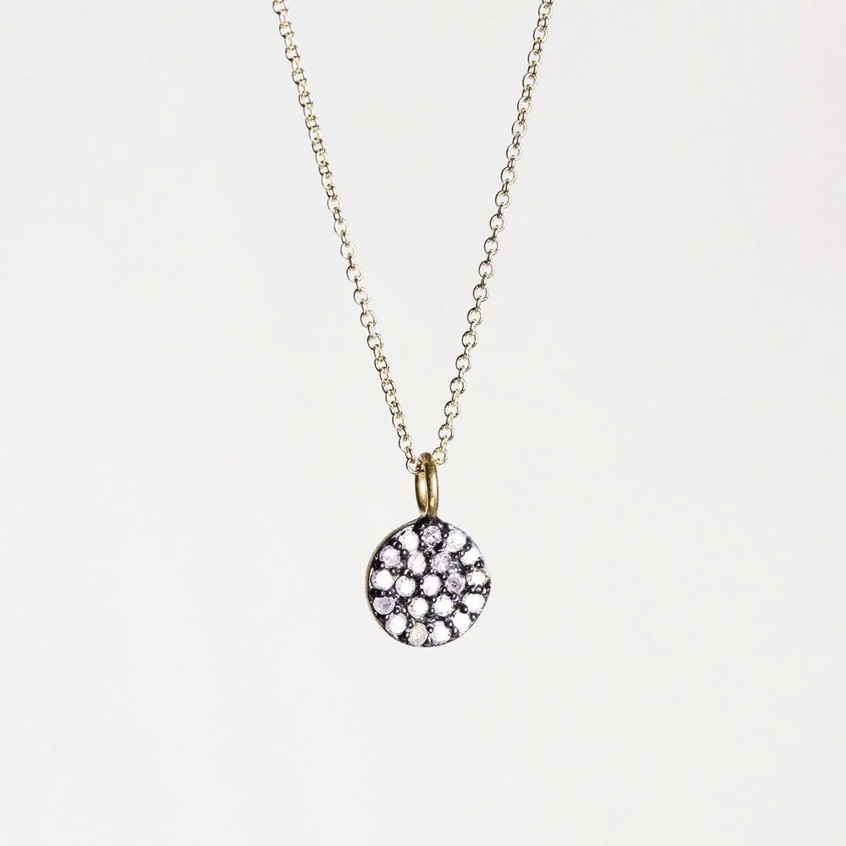 Diamond Little Disc Necklace