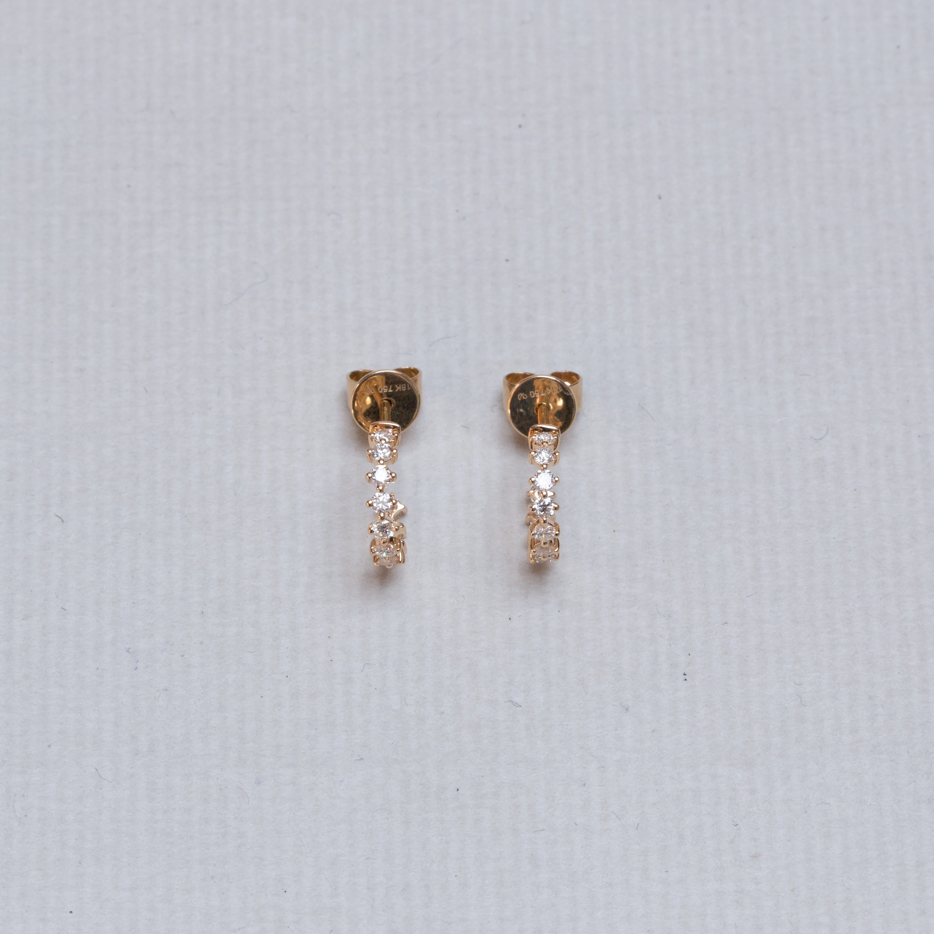 Open Hoop Diamond Earrings - Image 3
