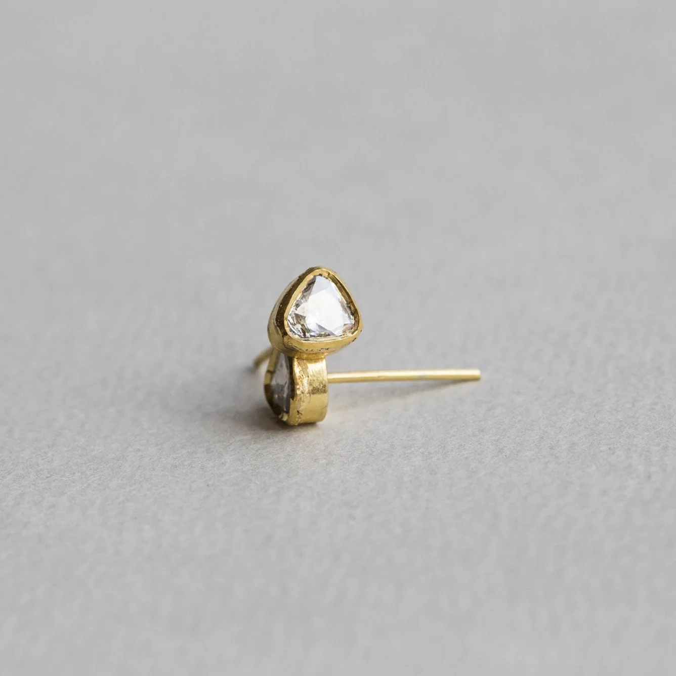 Diamond Slices Stud Earrings - Image 3