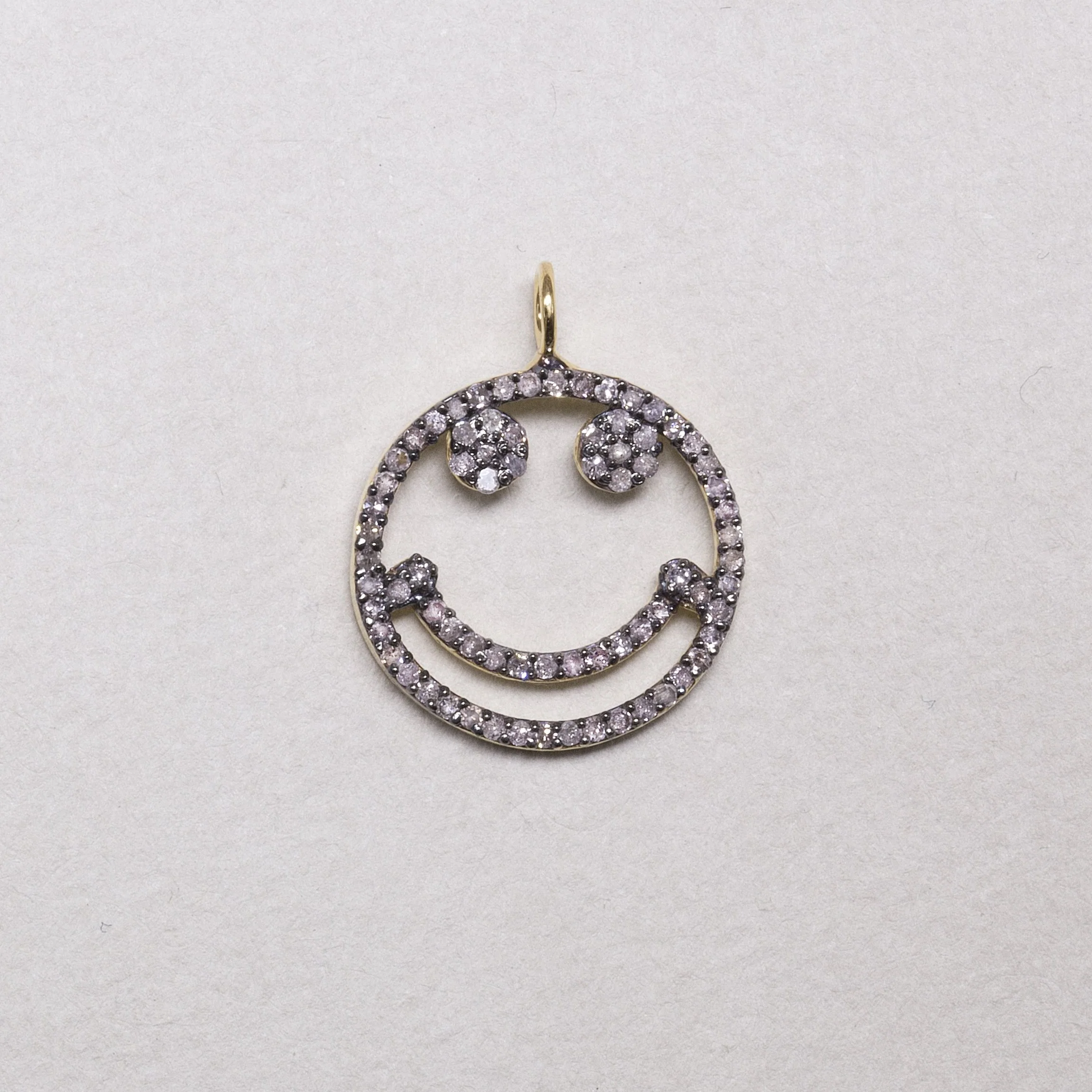 Diamond Smiley Face Charm