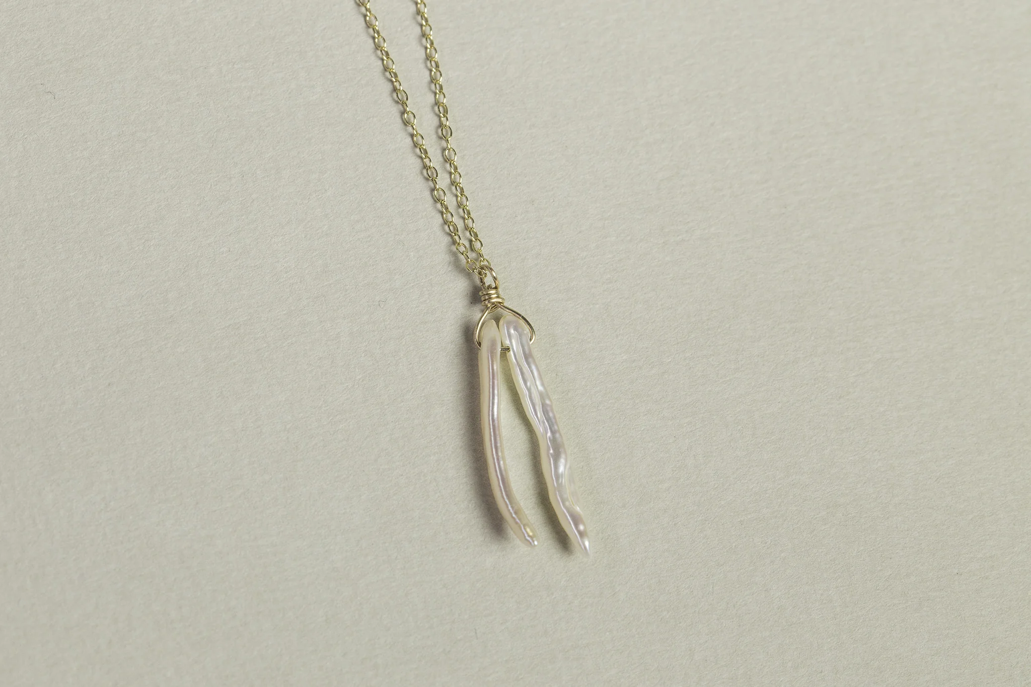 Double Long Pearl Necklace - Image 2