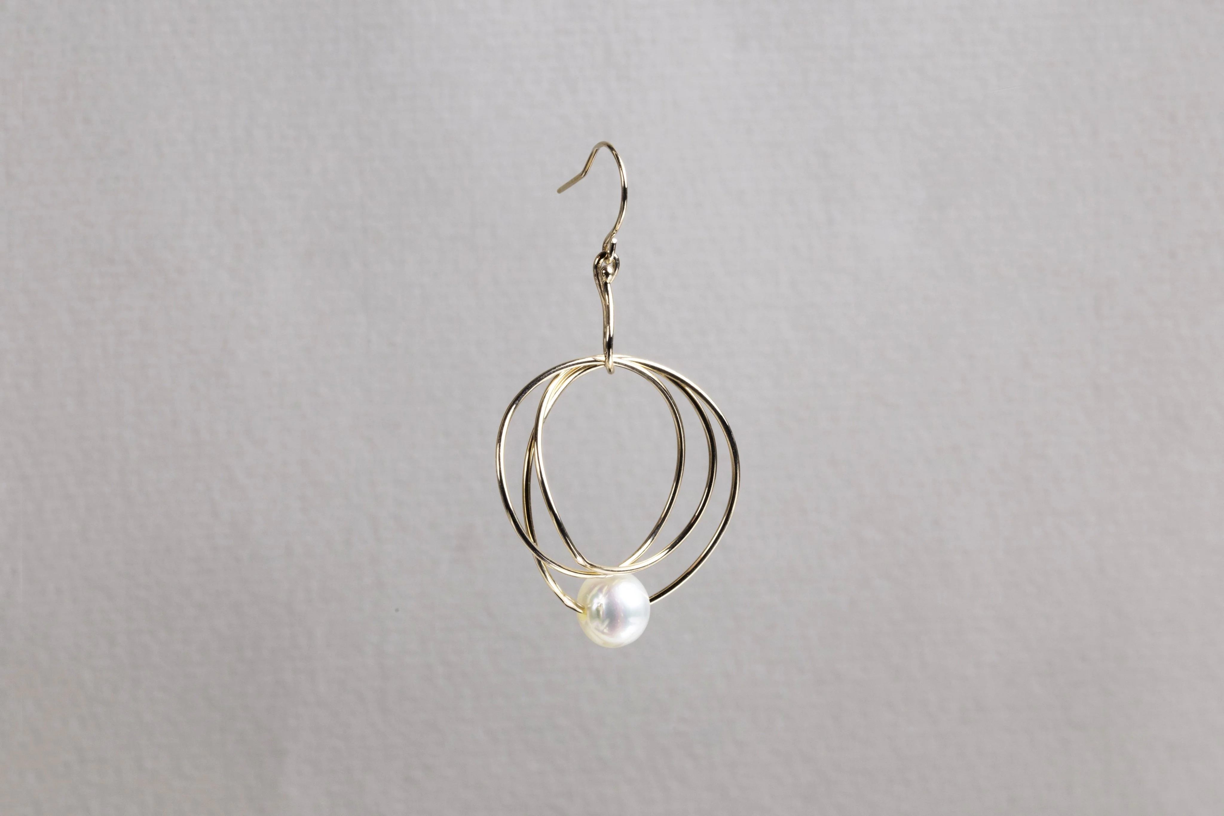 Down Spark Earrings with Diamond - Image 6