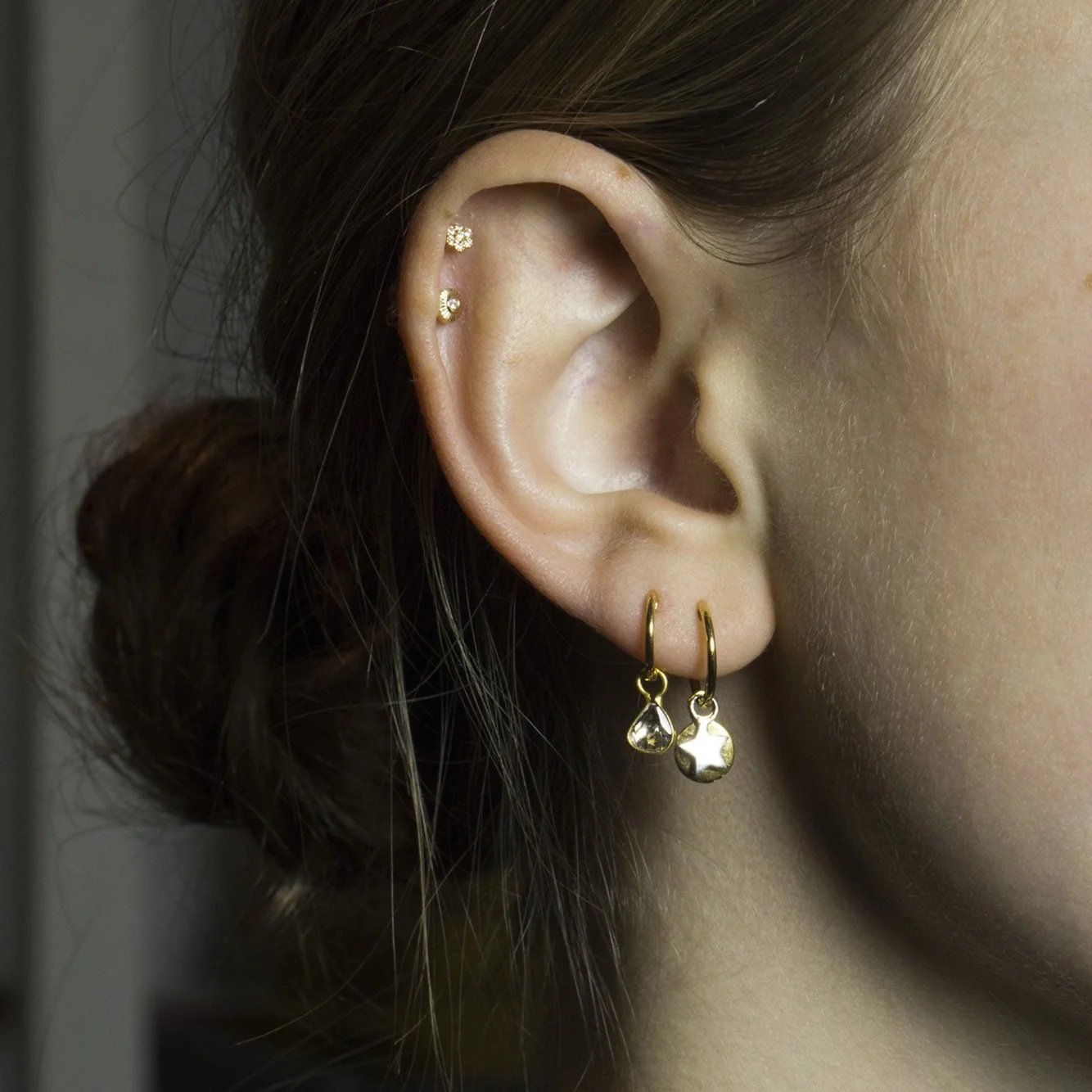 felt's Charmed Hoop Earrings - Crosses - Image 4
