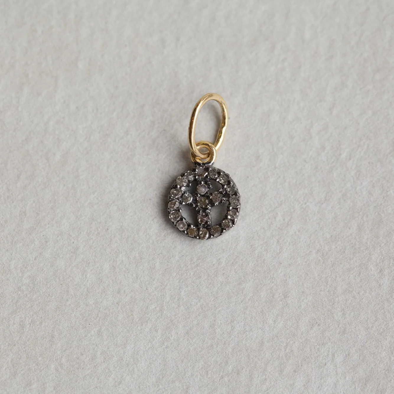 Diamond Peace Stud Earrings - Image 3