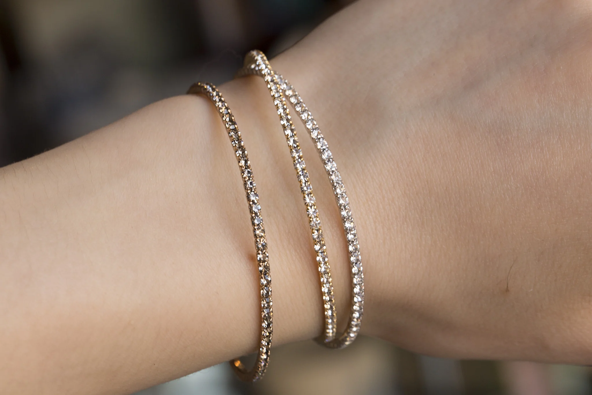 Flexi Diamante Bangles - Image 4