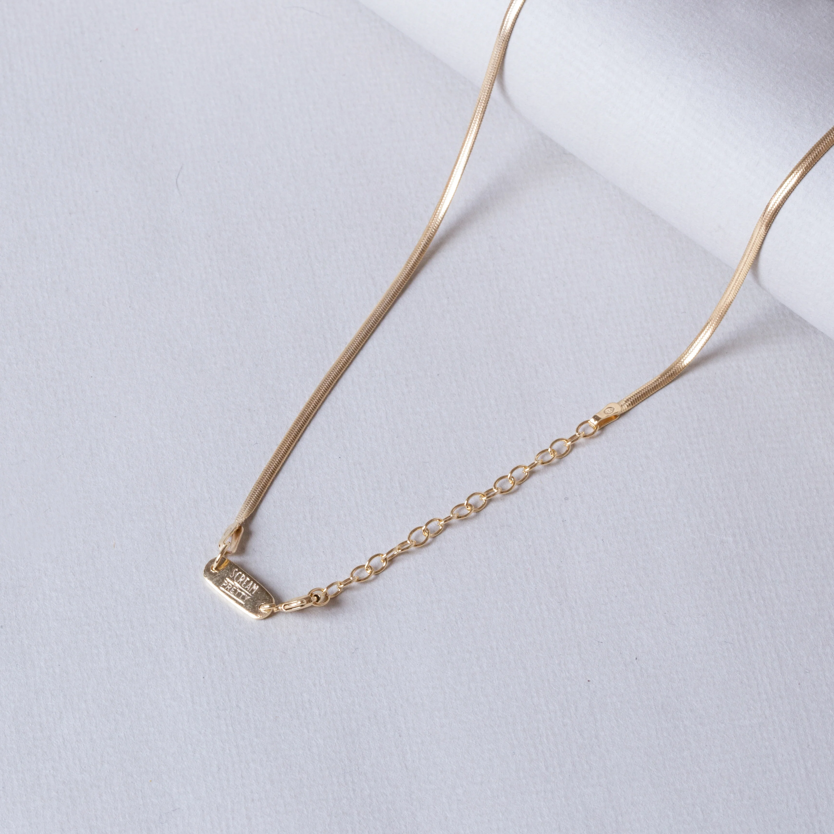 Flat Snake Chain Necklace - Image 3