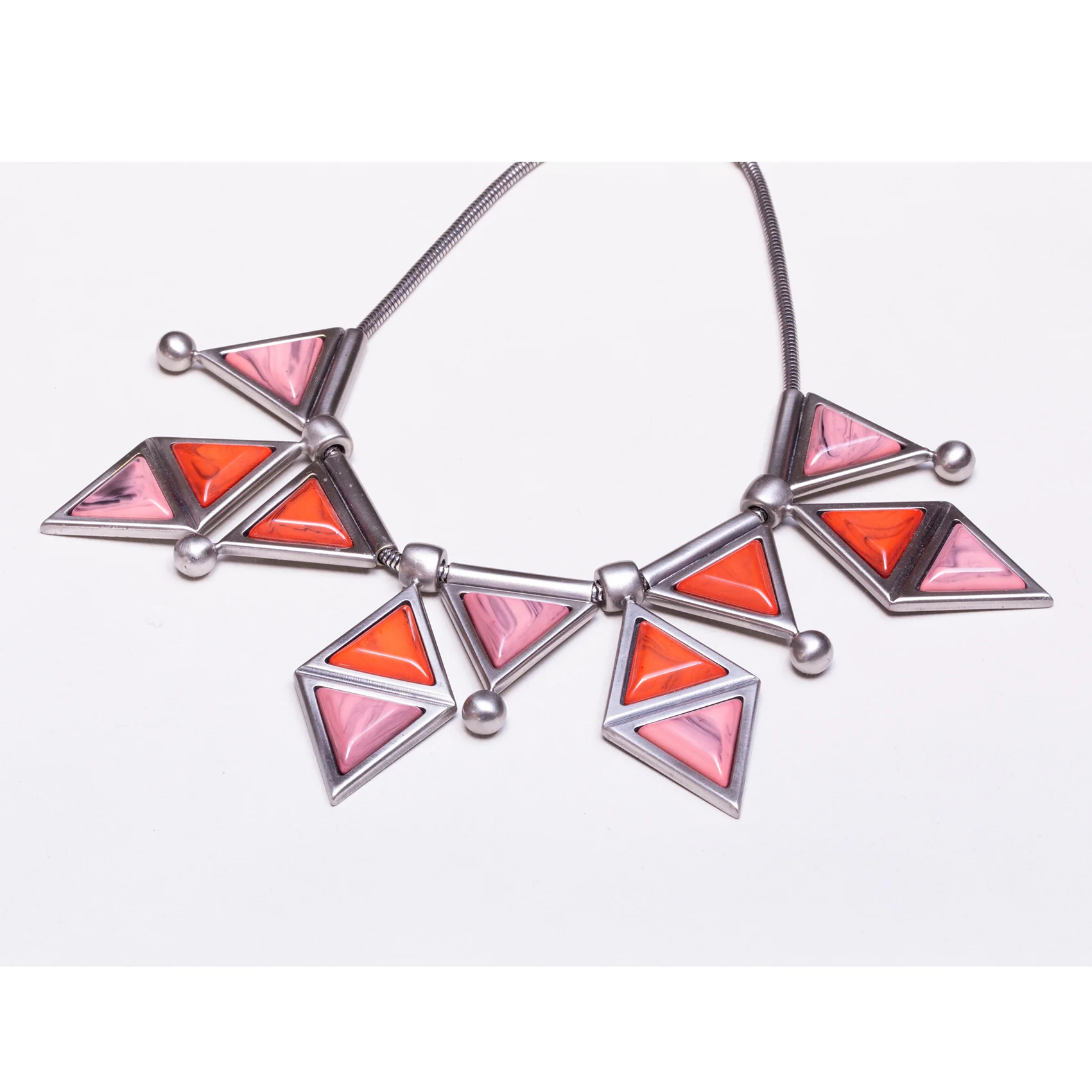 Vintage Geometric Sculptural Necklace - Image 2