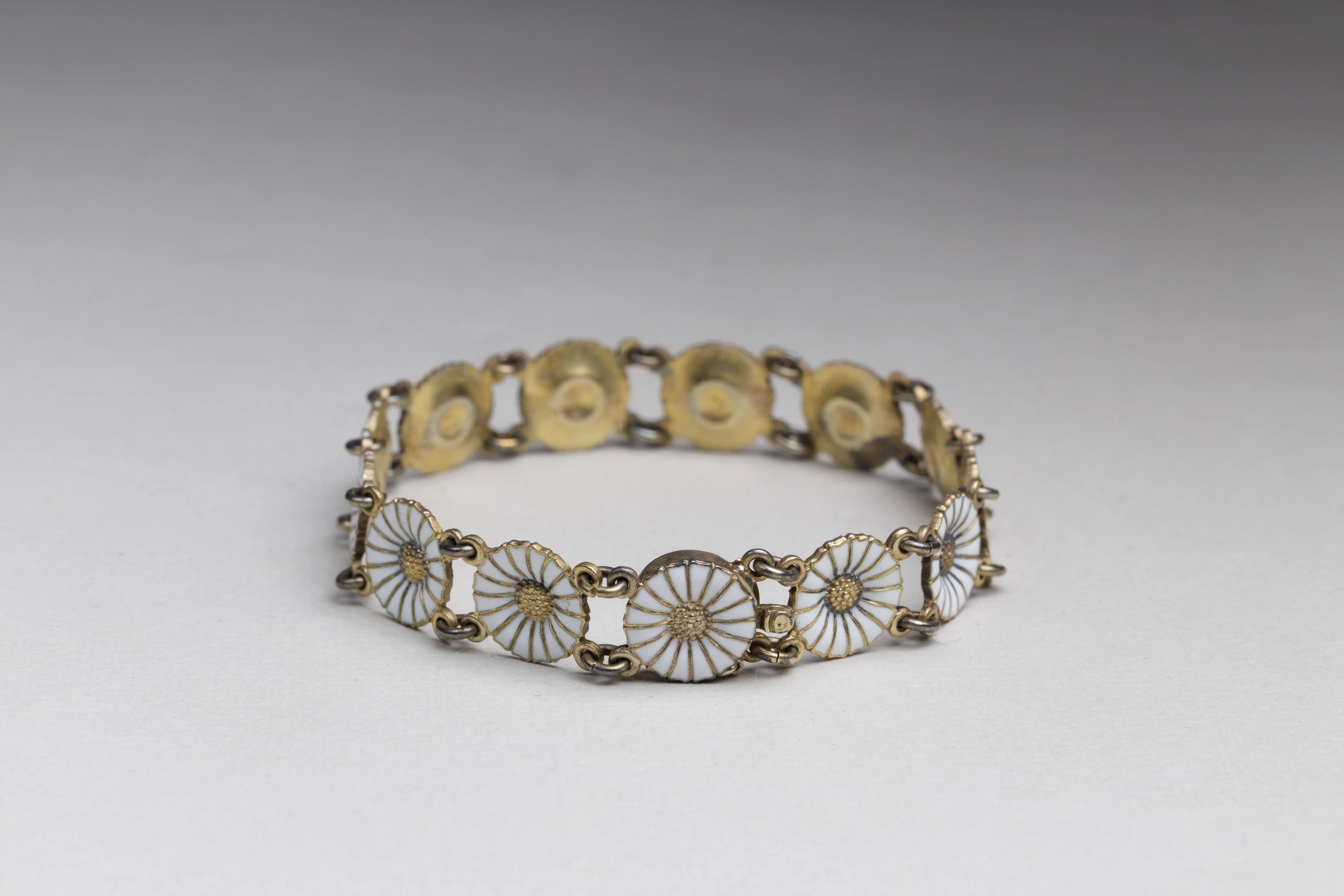 George Jensen White Enamel Daisy Bracelet - Image 3