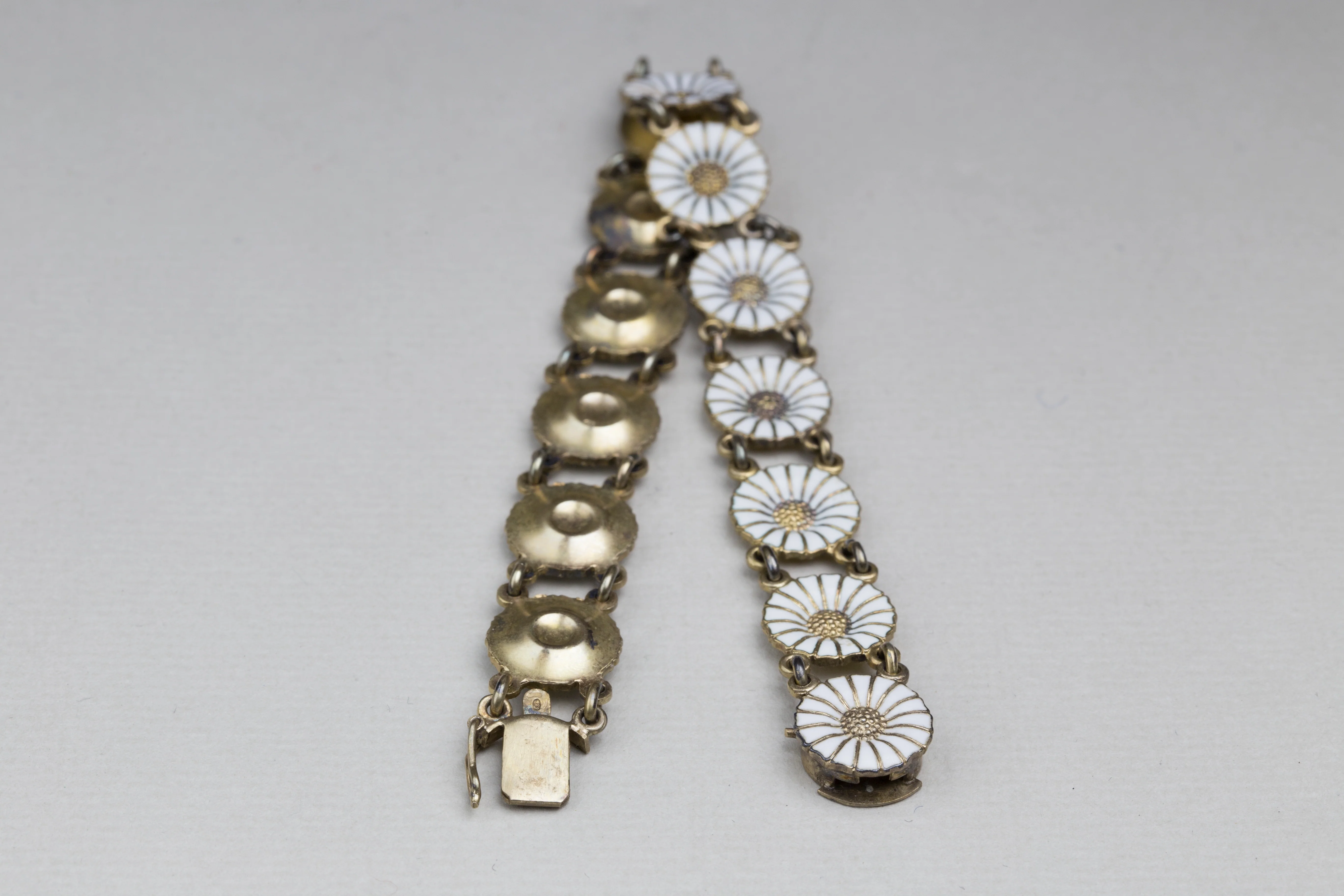 George Jensen White Enamel Daisy Bracelet - Image 4