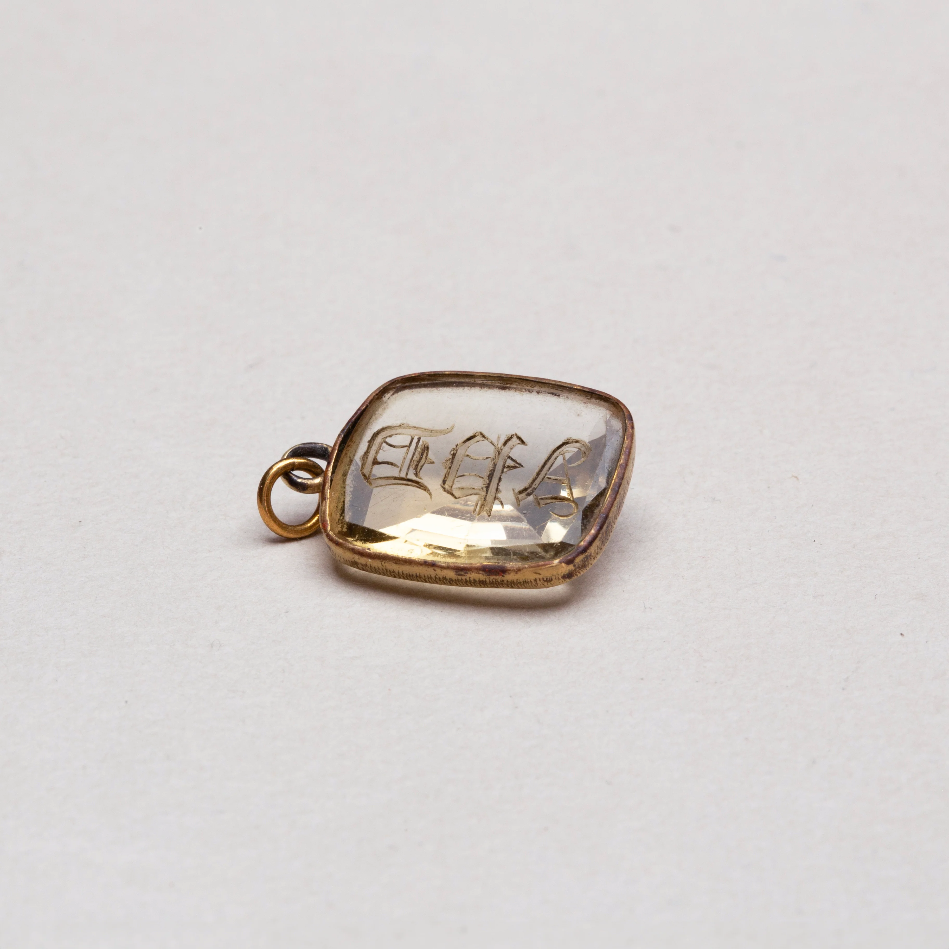 Georgian Initial Pendant with Citrine - Image 2