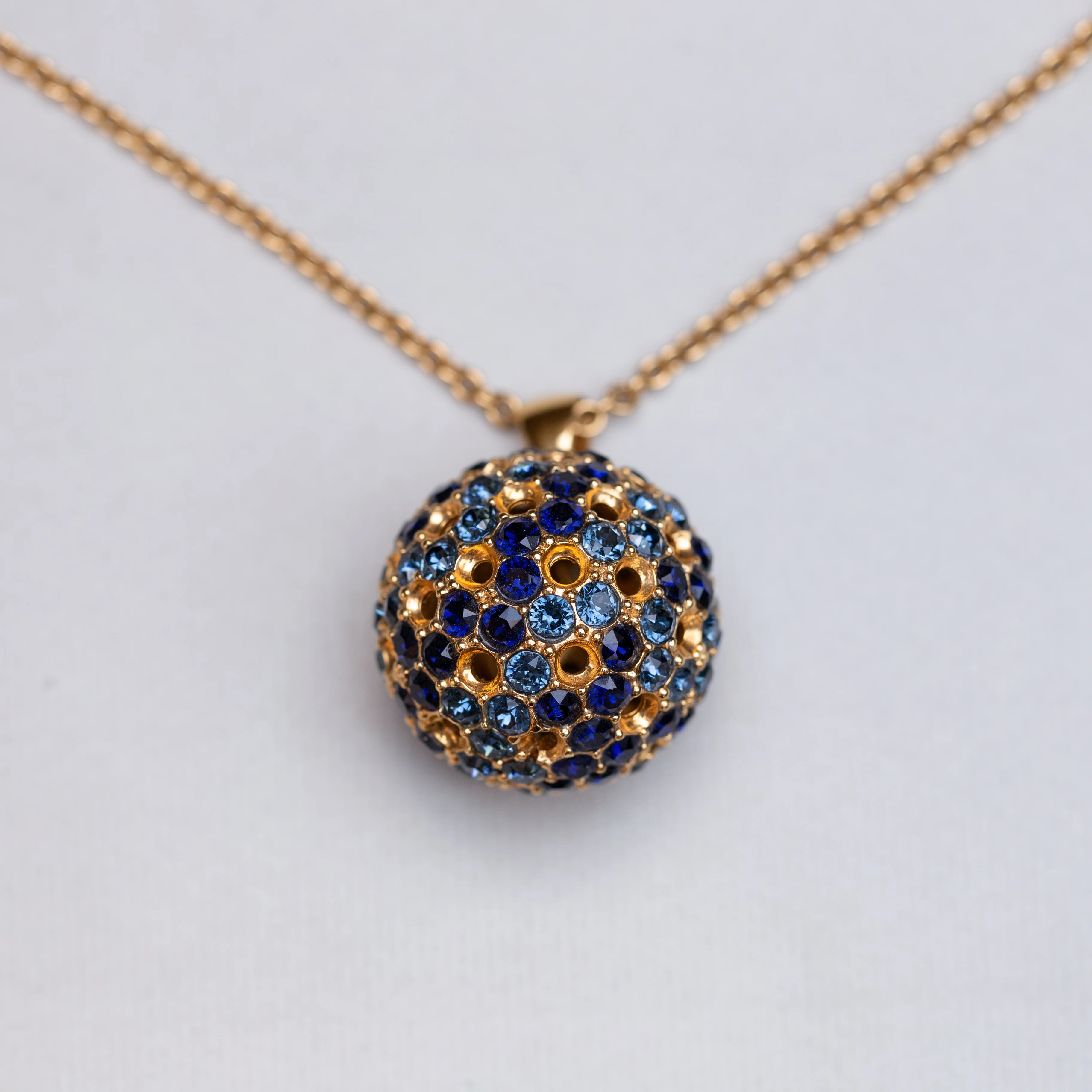 Gold Globe Pendant Necklace - Image 4