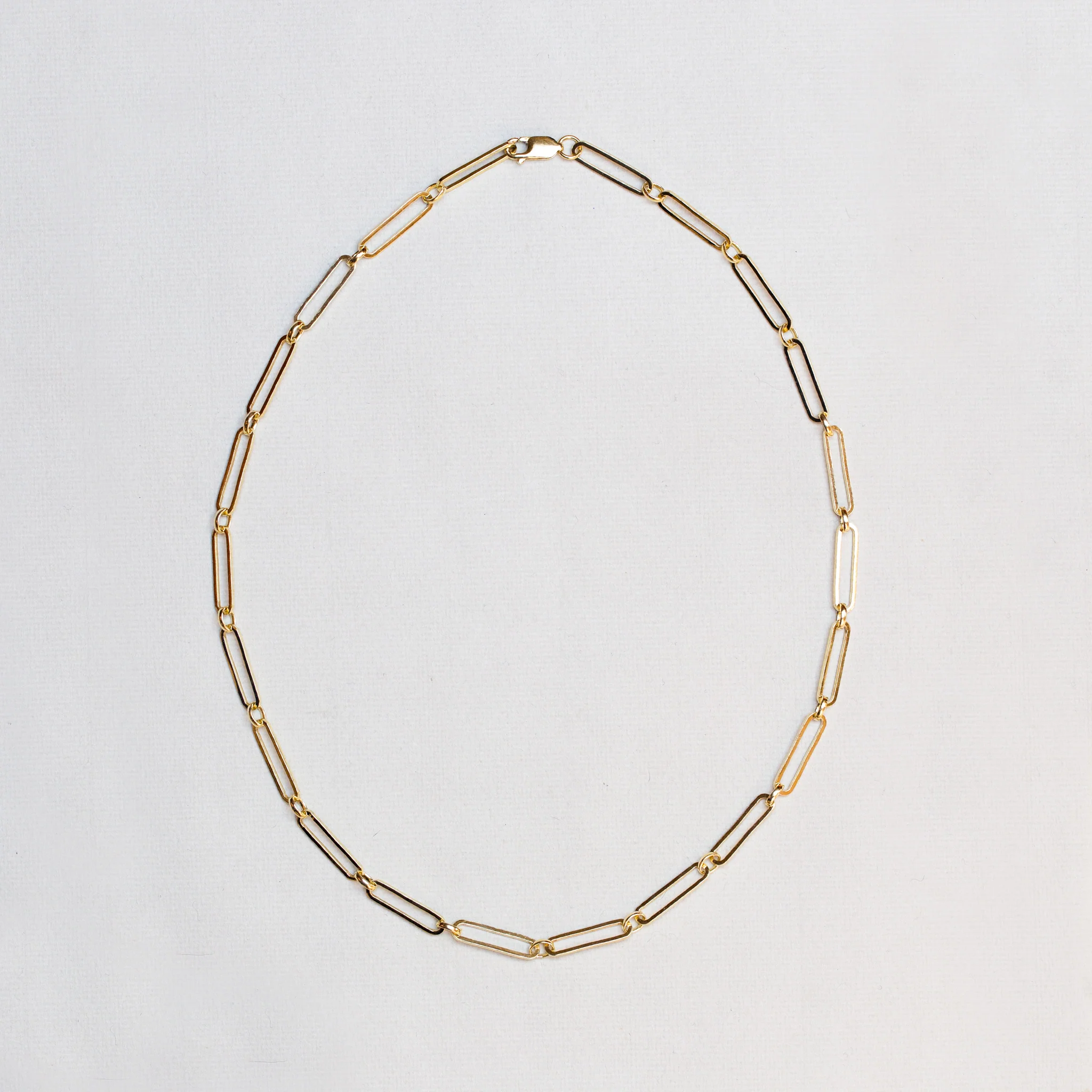 Gold and Silver Paperclip Chain Necklace #1 - Image 2