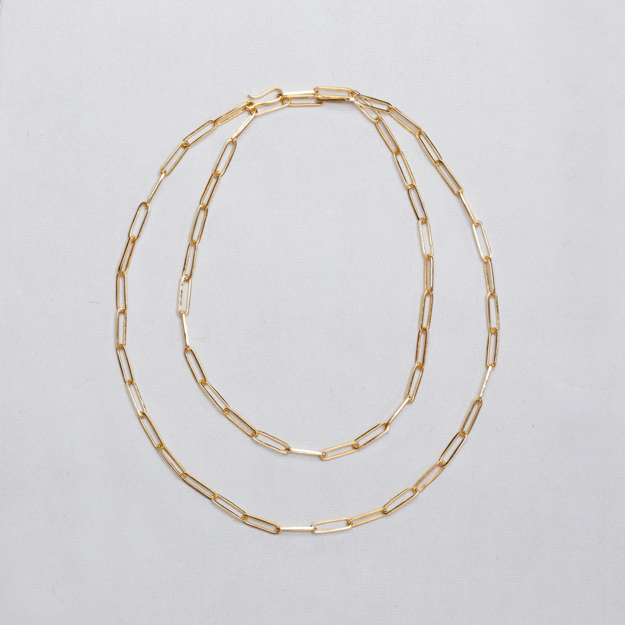Gold and Silver Paperclip Chain Necklace #2 - Image 2