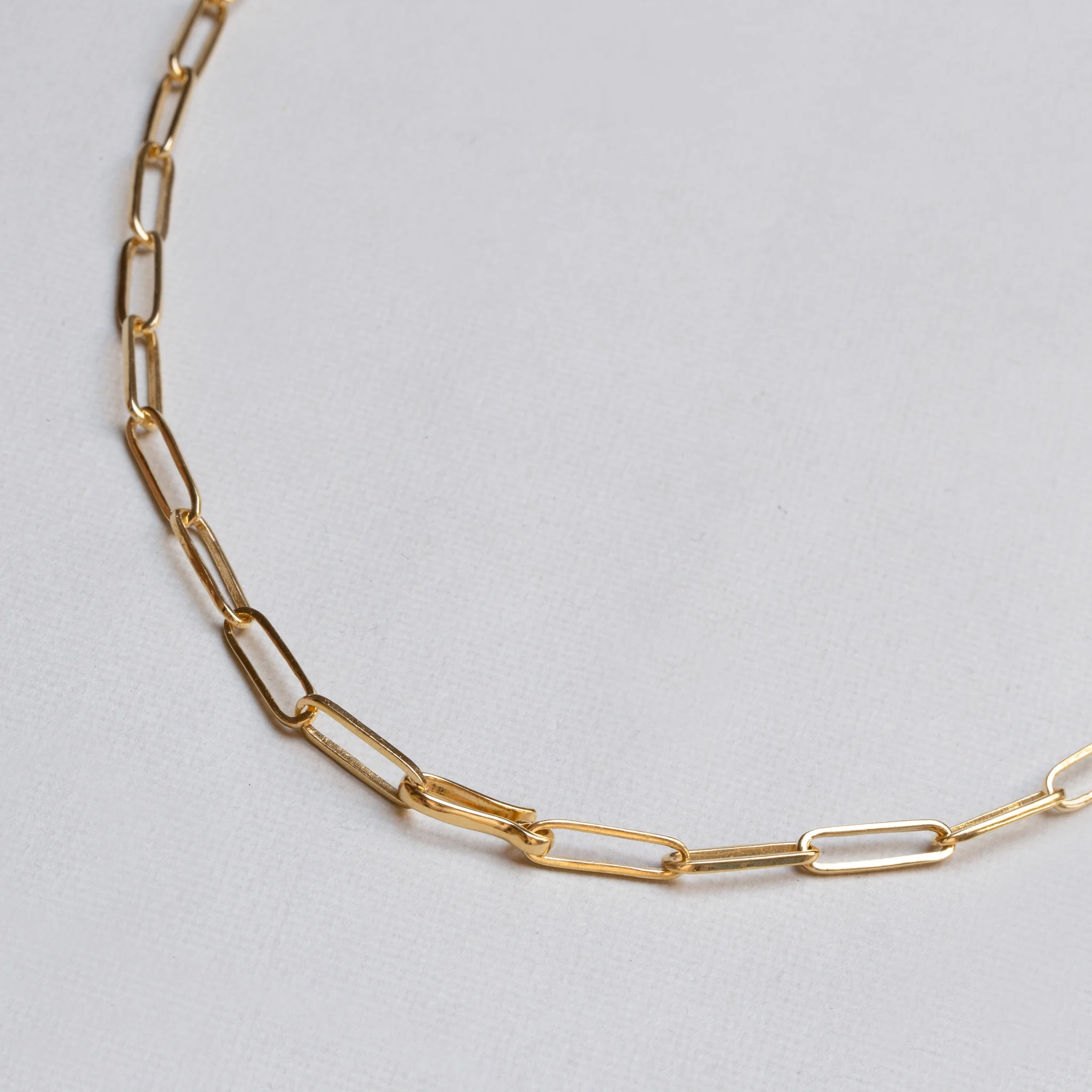 Gold and Silver Paperclip Chain Necklace #2 - Image 3