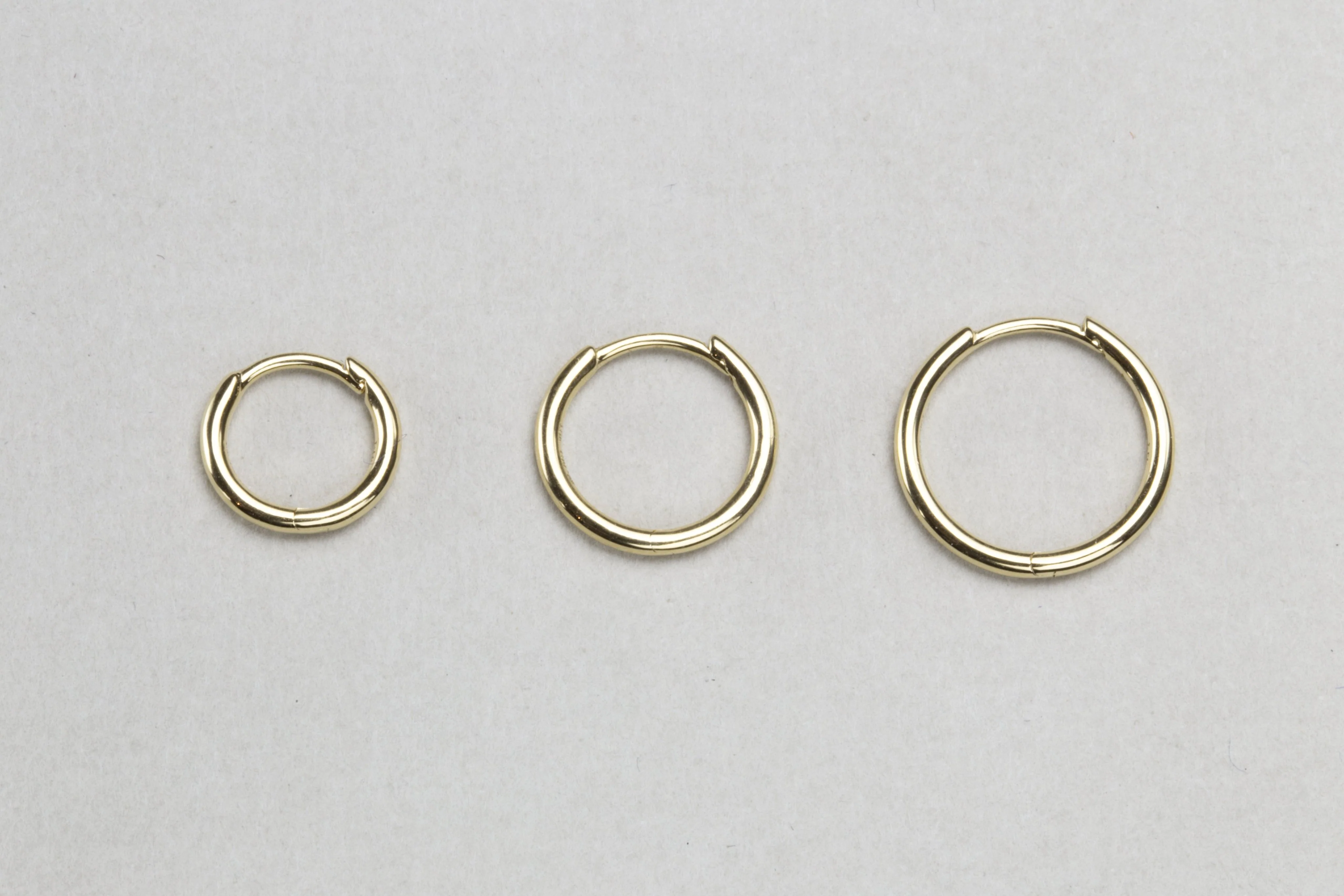 Gold and Silver Plain Round Hoop Earrings - Image 3