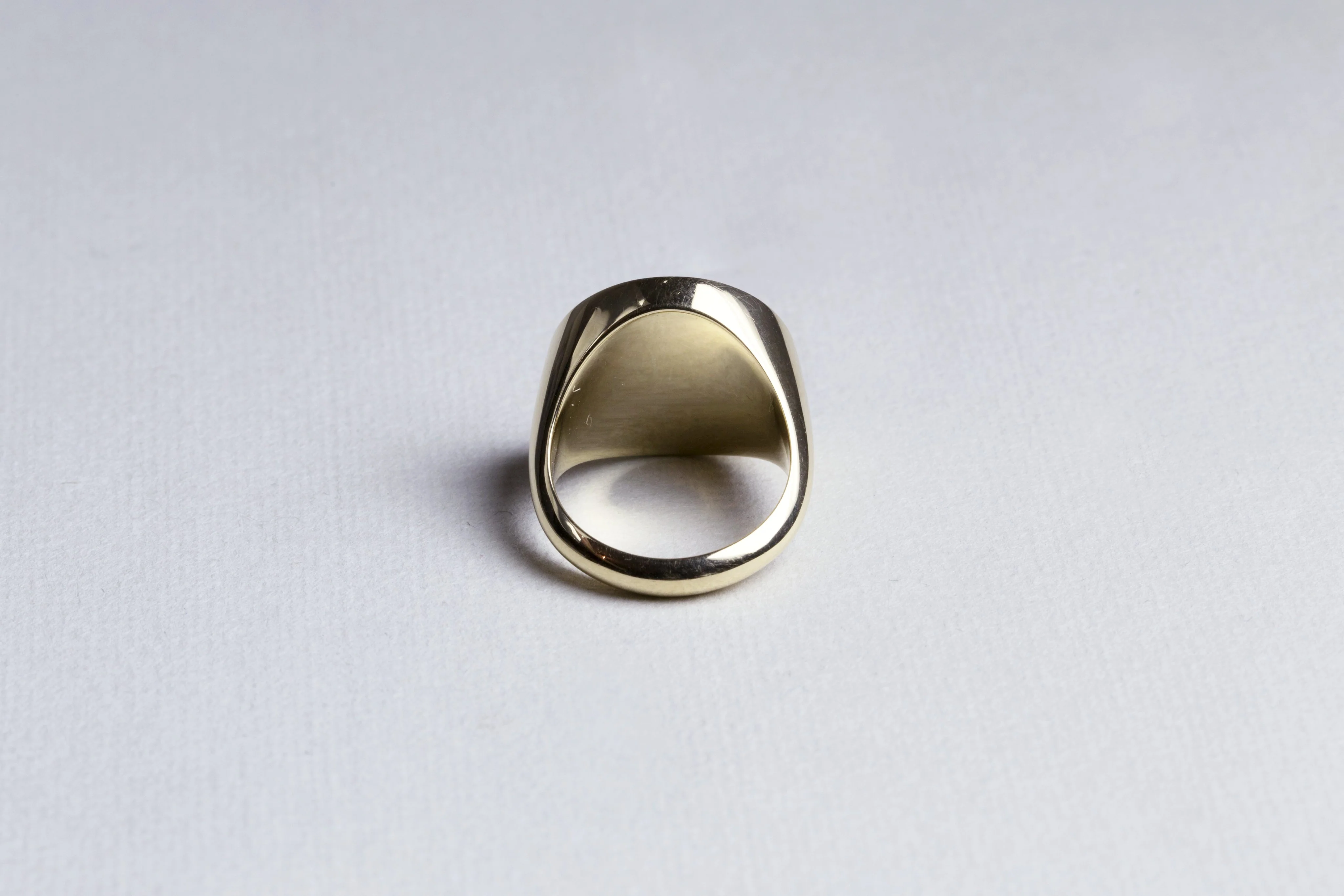 Gold Diamond Signet Ring - Image 4