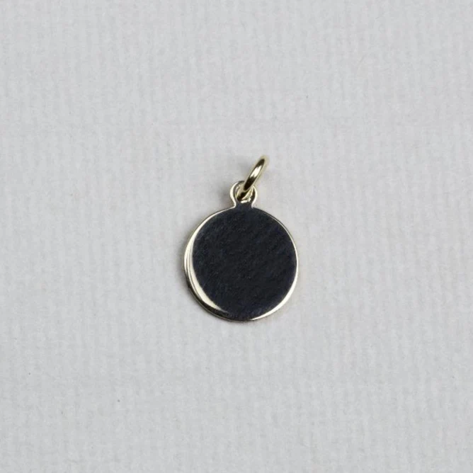 9ct Gold Disc Pendant Charm (Small) - Image 3