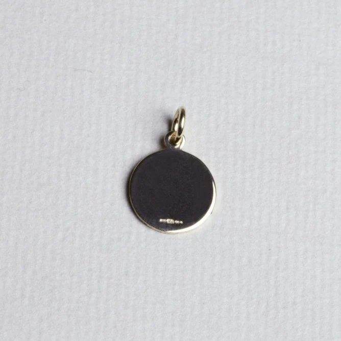 9ct Gold Disc Pendant Charm (Small) - Image 4