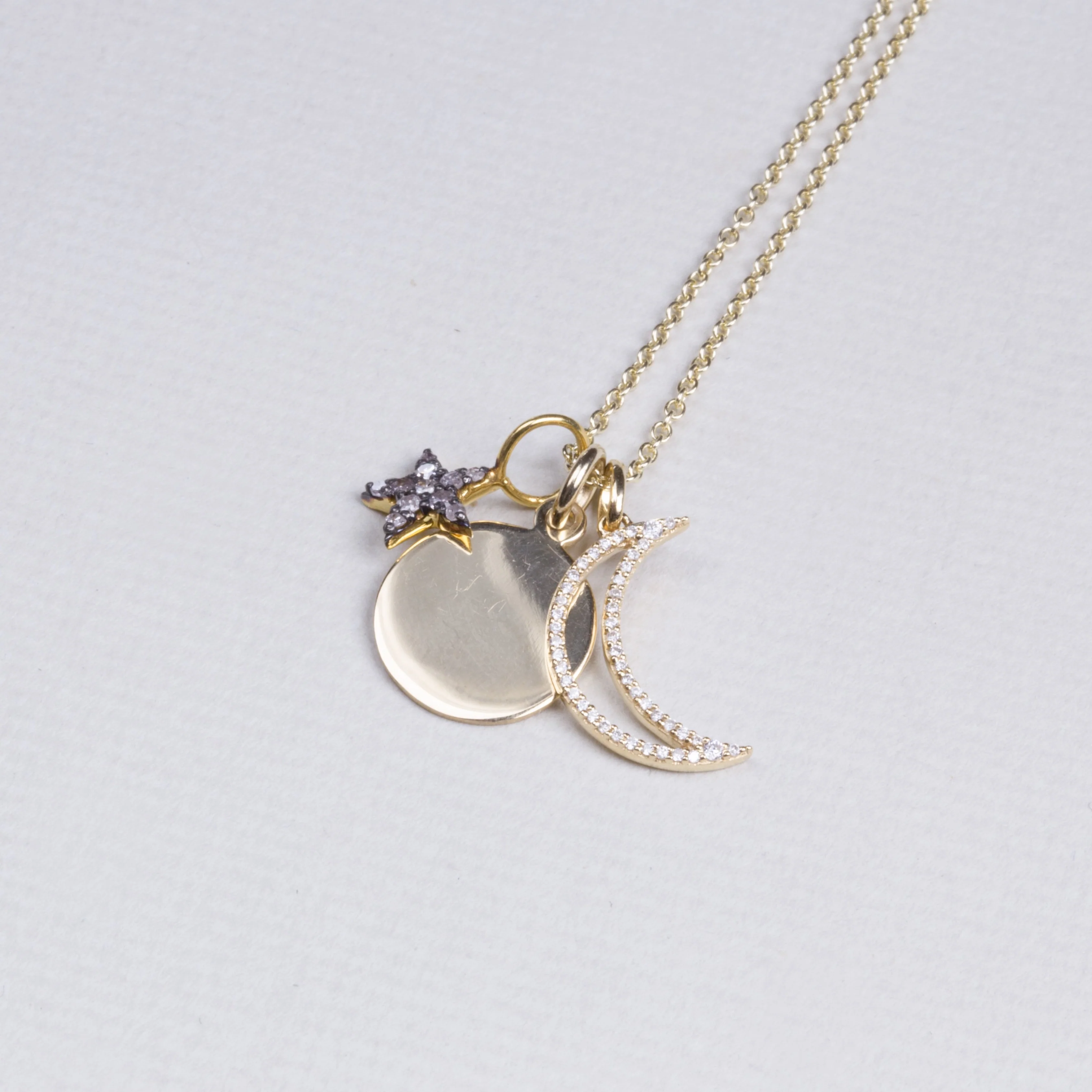 9ct Gold Disc Pendant Charm (Small) - Image 5
