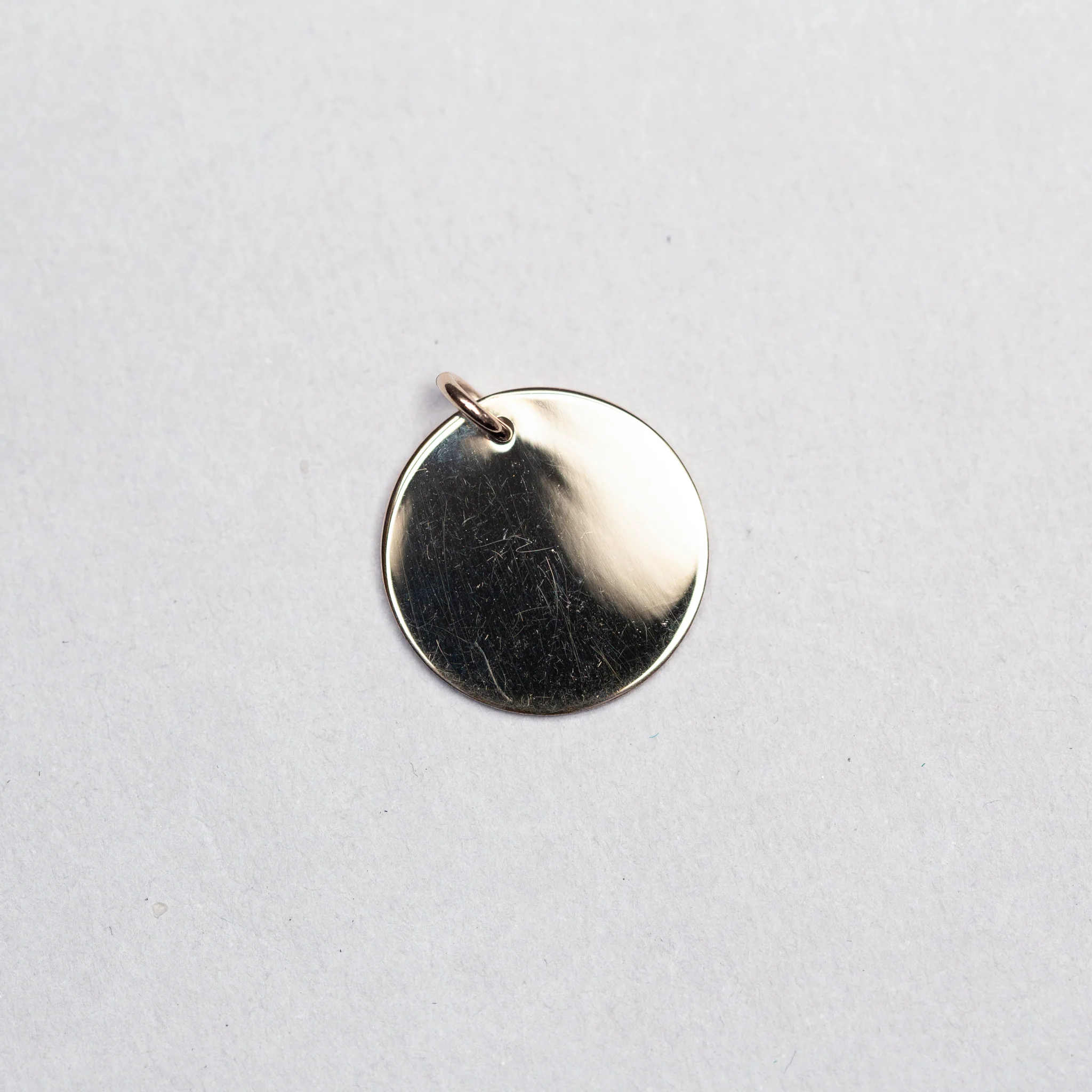 Gold Disc Pendant Charm (Large) - Image 3