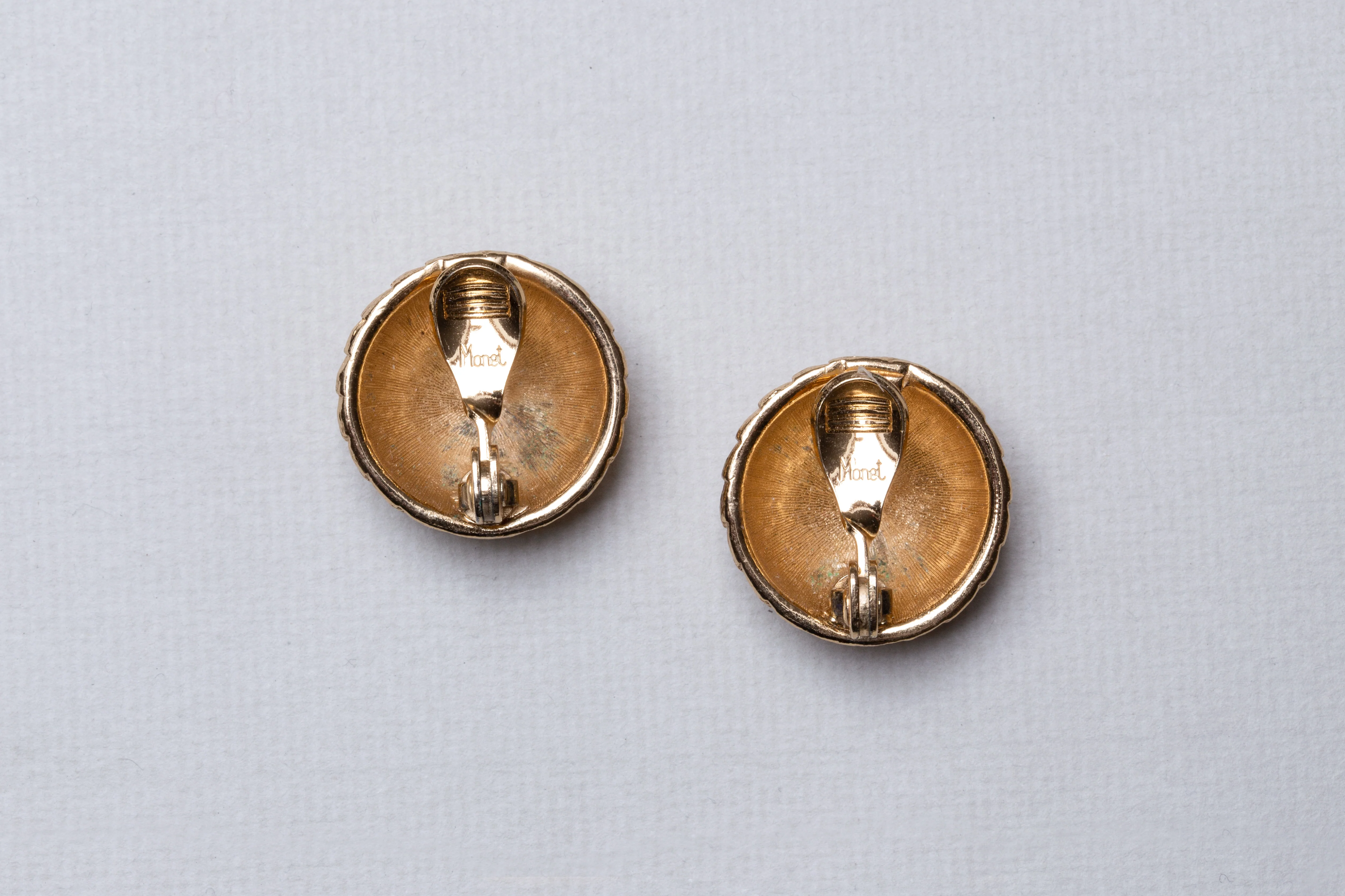 Gold Dome Clip-on Earrings - Image 4